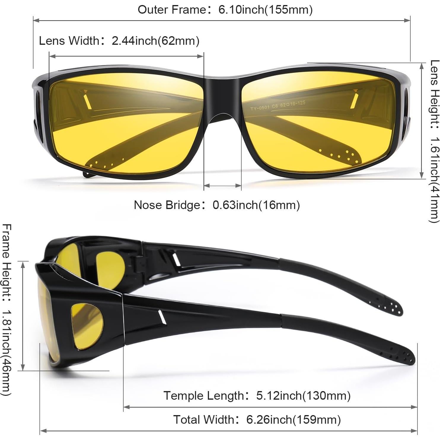 Gafas de Visión Nocturna EYGIFT Antirreflejo para Conducir