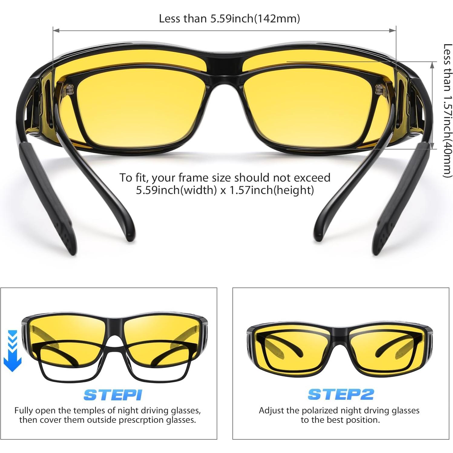 Gafas de Visión Nocturna EYGIFT Antirreflejo para Conducir