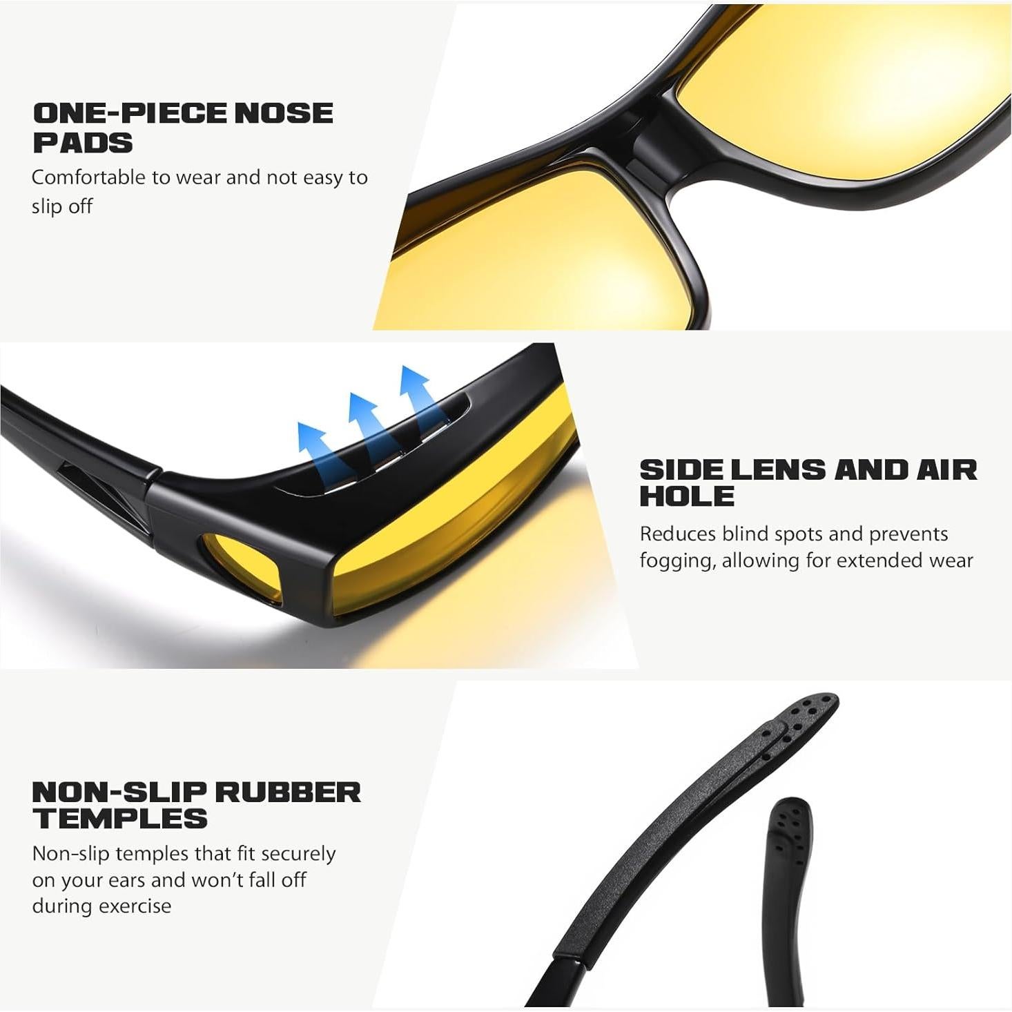 Gafas de Visión Nocturna EYGIFT Antirreflejo para Conducir