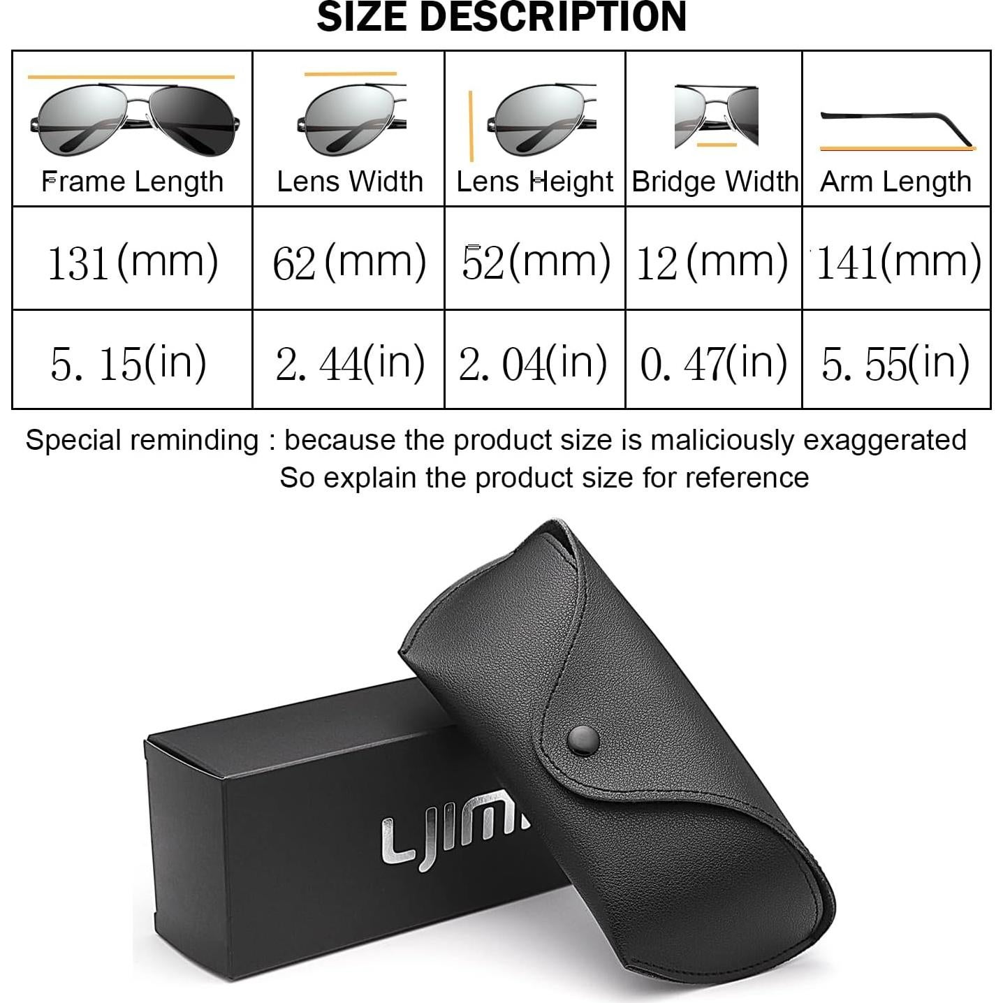 Gafas de sol fotocromáticas polarizadas YIMI UV400 para hombres y mujeres