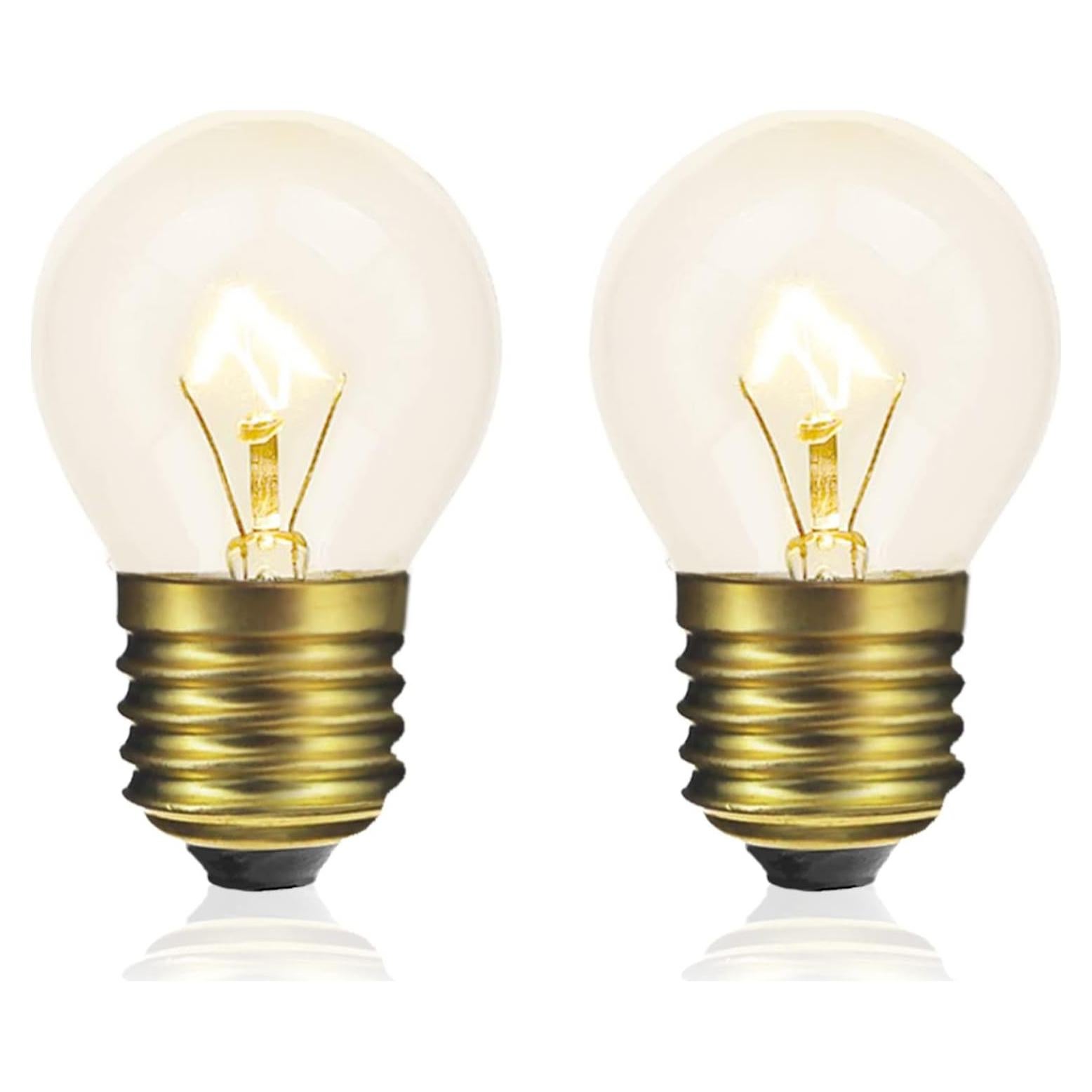 Bombilla Incandescente Visther G45 40W 2-Pack Alta Temperatura