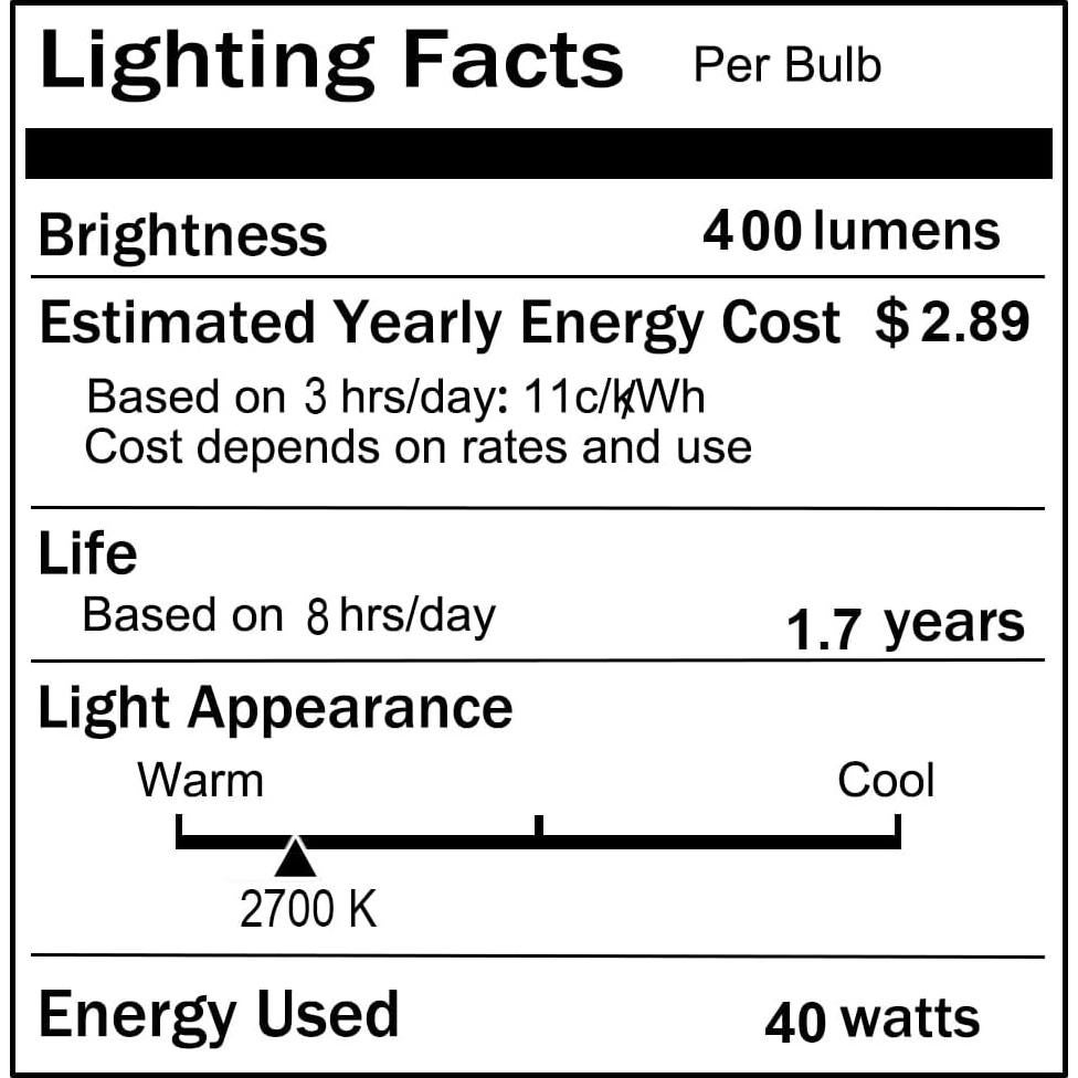 Bombilla Incandescente Visther G45 40W 2-Pack Alta Temperatura