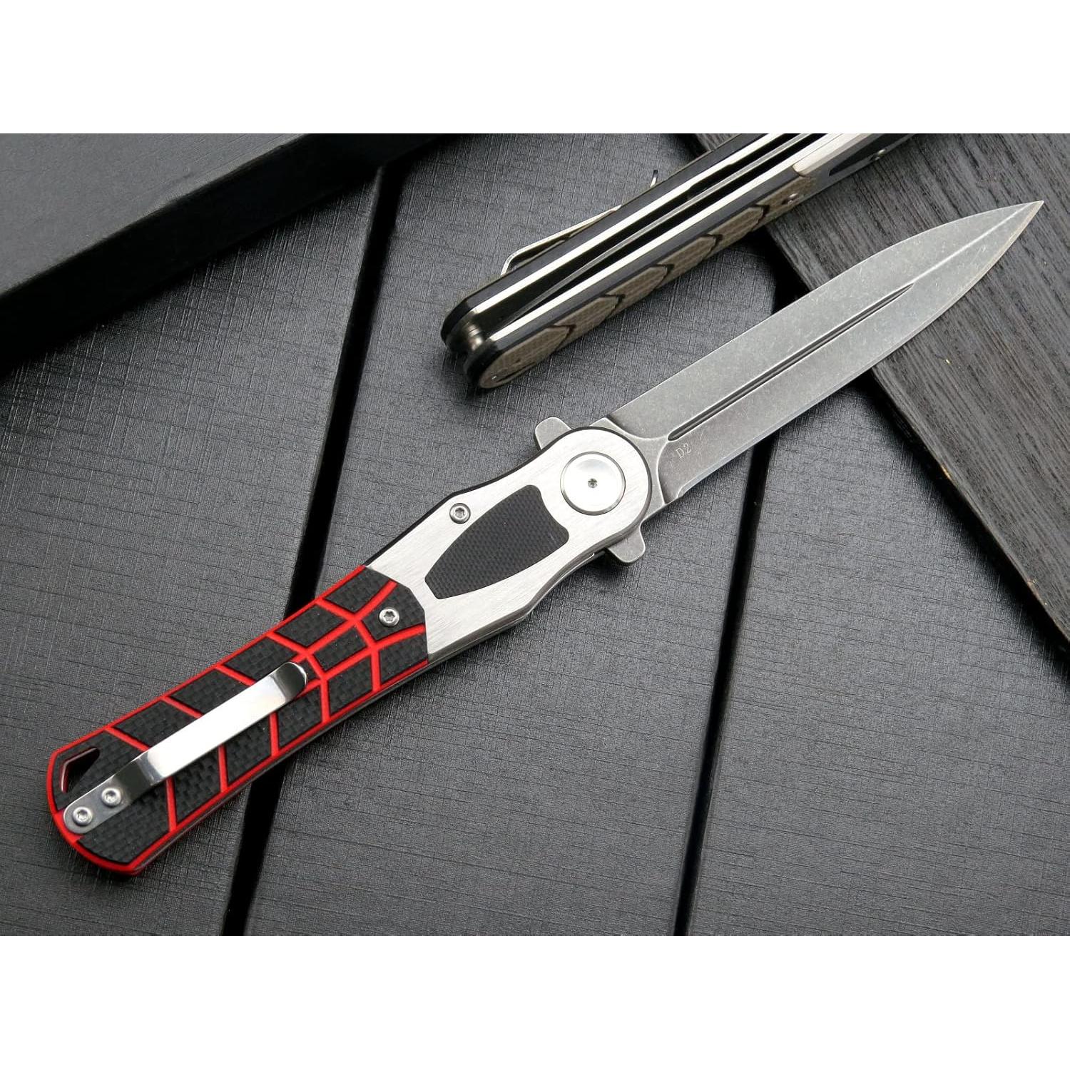 Cuchillo Plegable Eafengrow EF970 Acero D2 Mango G10 Negro