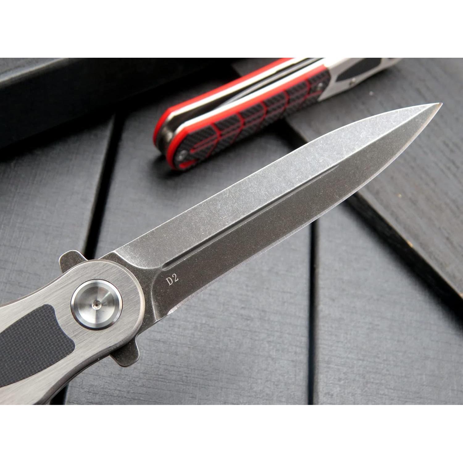 Cuchillo Plegable Eafengrow EF970 Acero D2 Mango G10 Negro