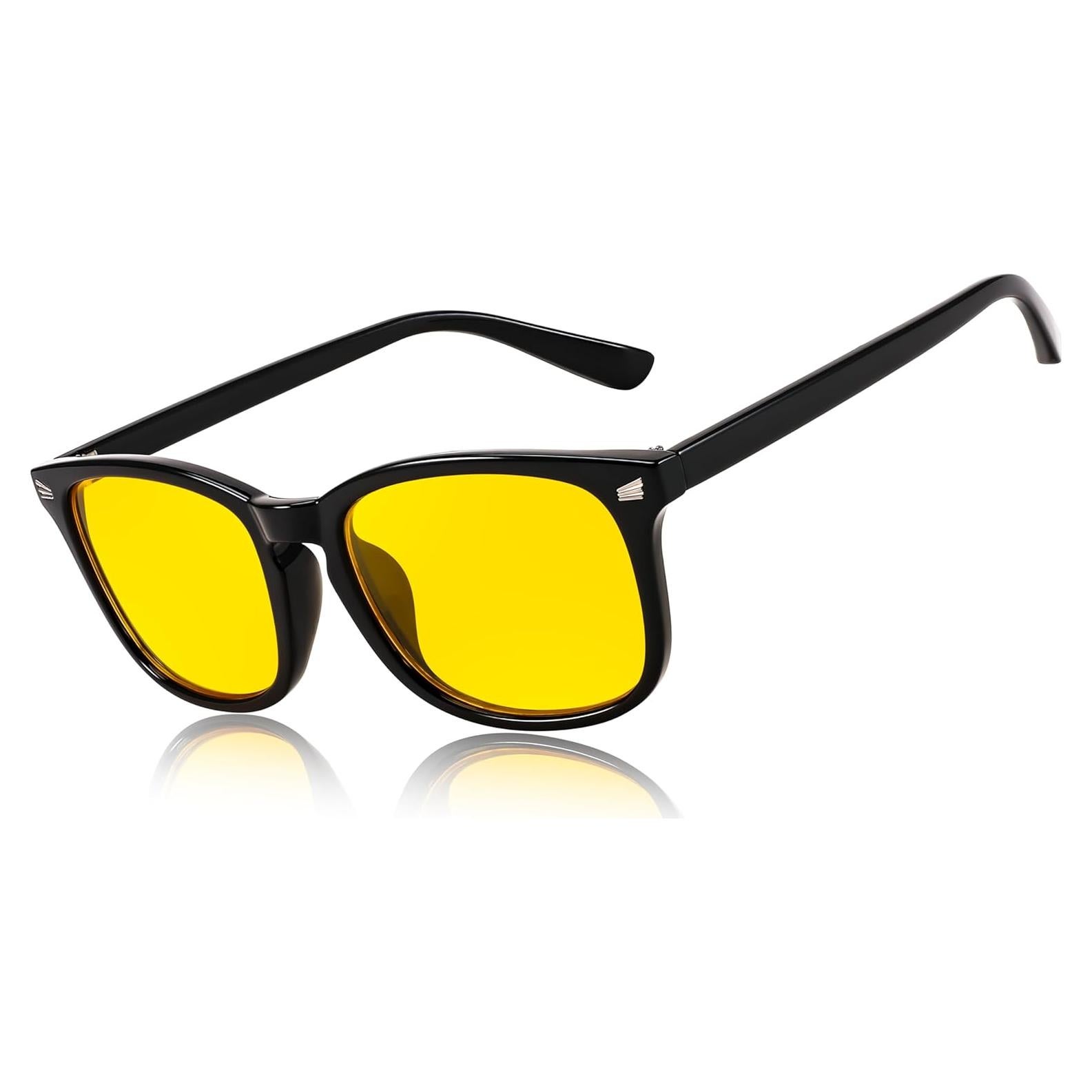 Gafas de Conducción Nocturna FEISEDY Lentes Amarillos UV