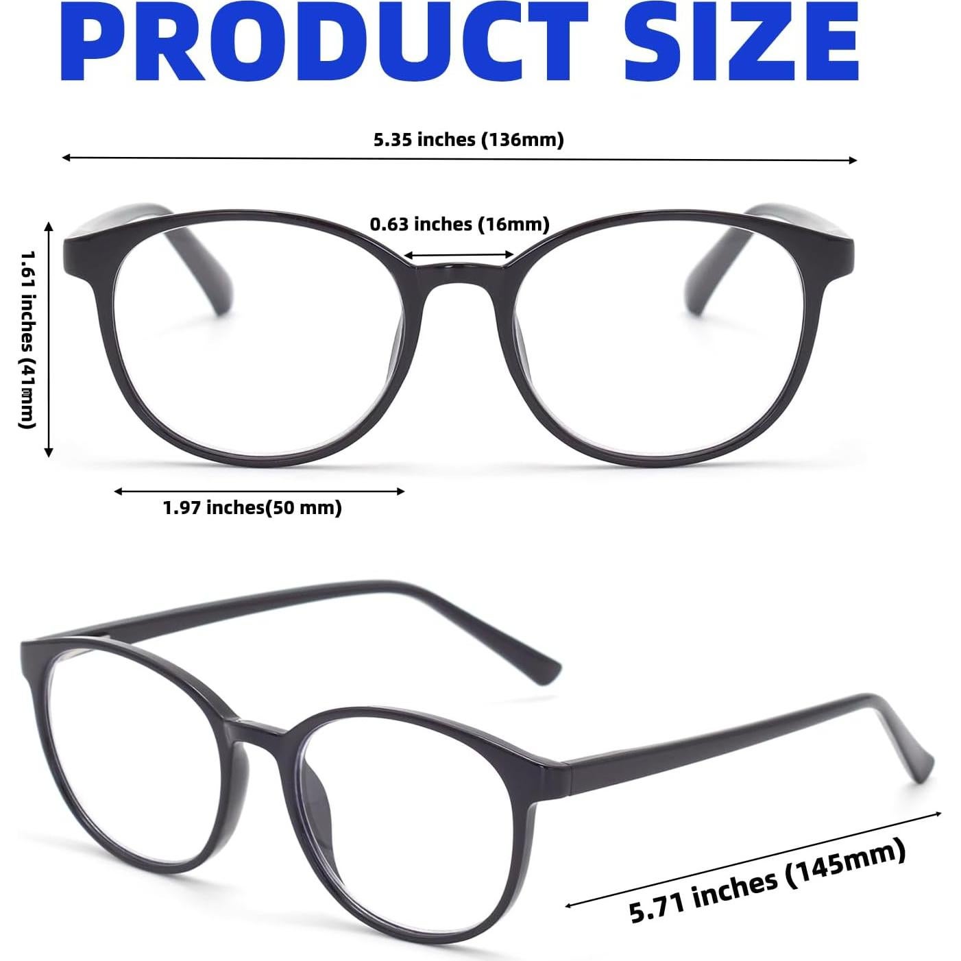 Gafas de Bloqueo de Luz Azul Foxmook Redondas UV 99%