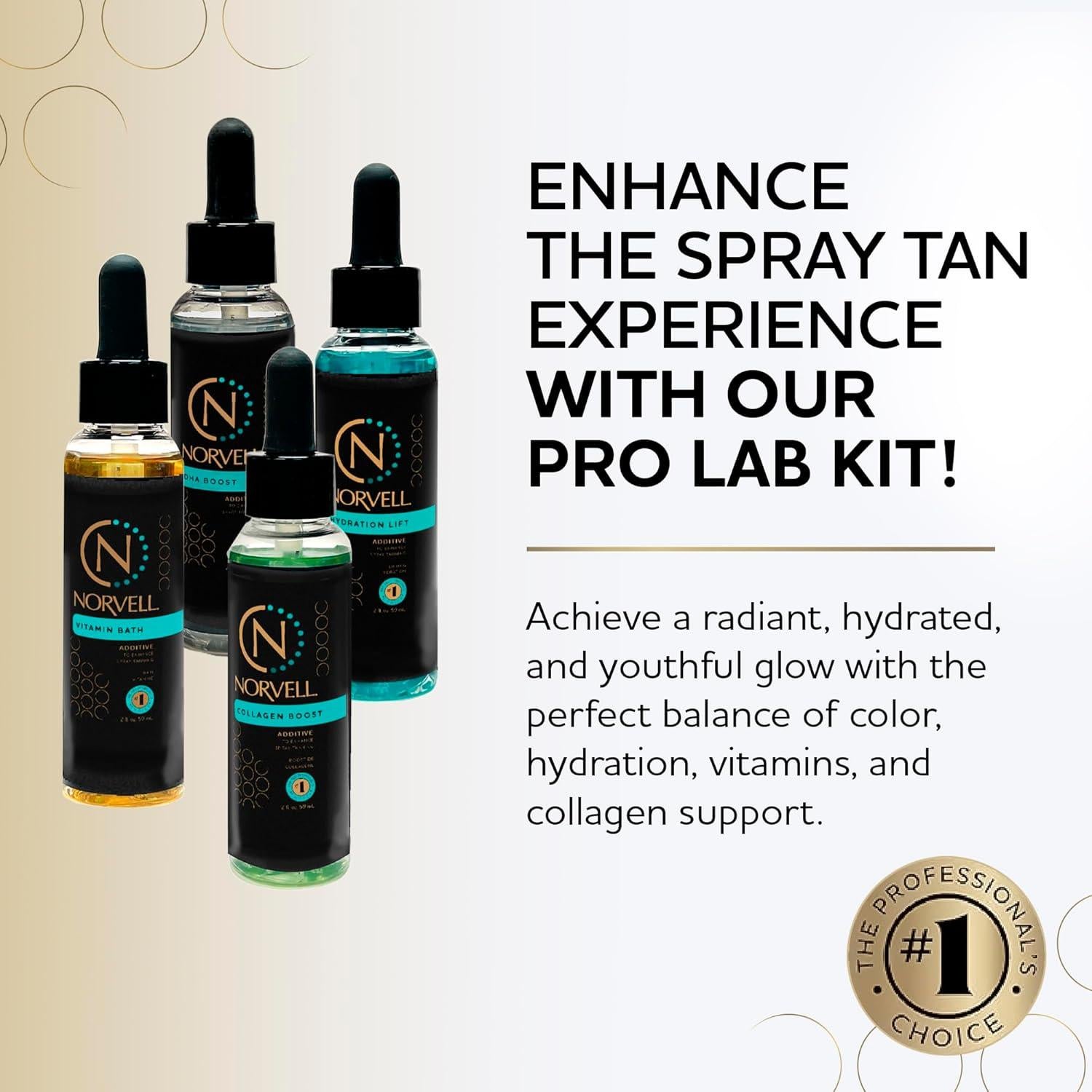 Kit Pro Lab Norvell - Aditivos Bronceado Spray 4 x 59 ml