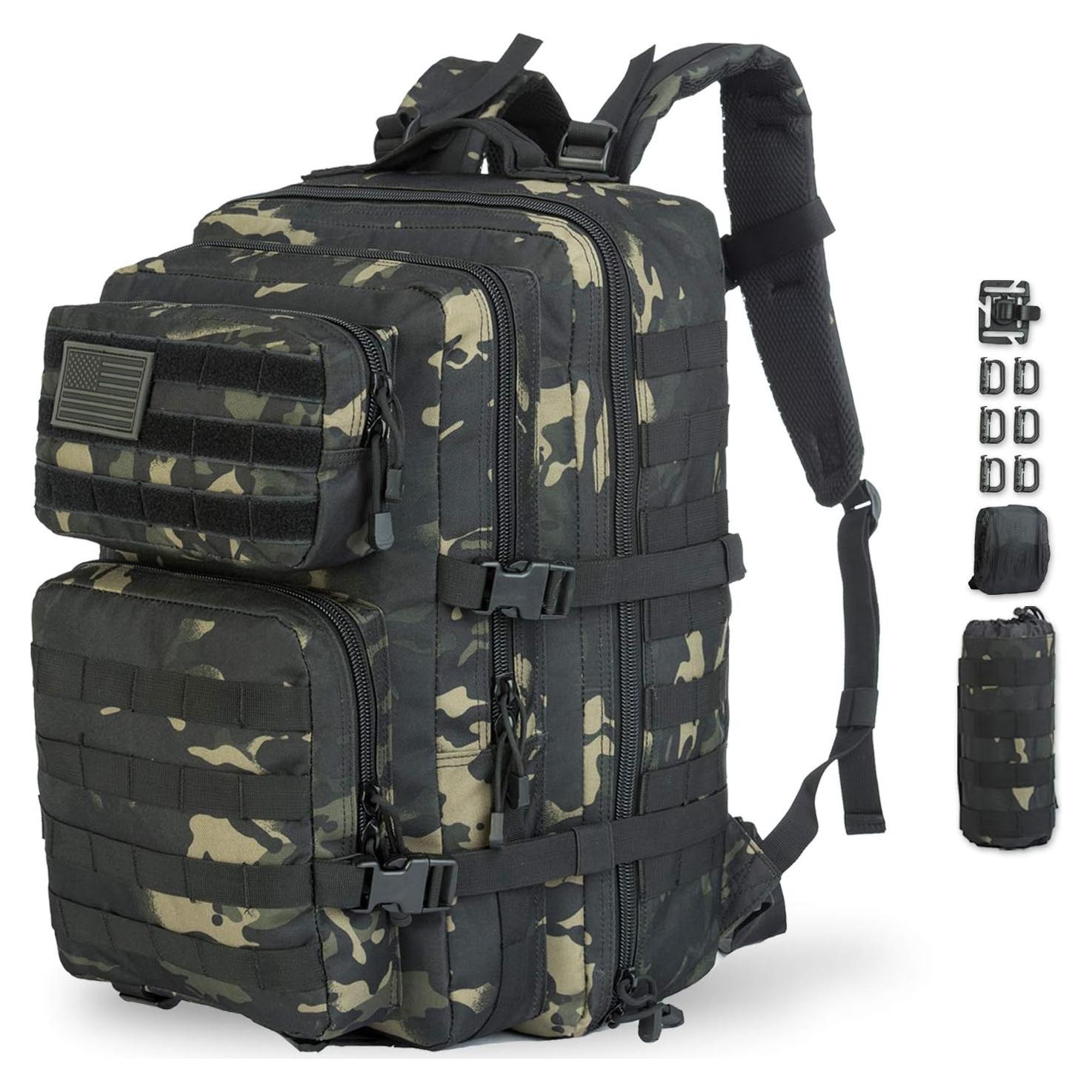 Mochila Táctica Militar GZ XINXING 45L Impermeable Negra
