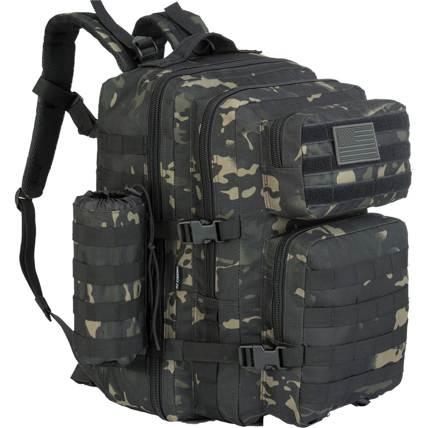 Mochila Táctica Militar GZ XINXING 45L Impermeable Negra