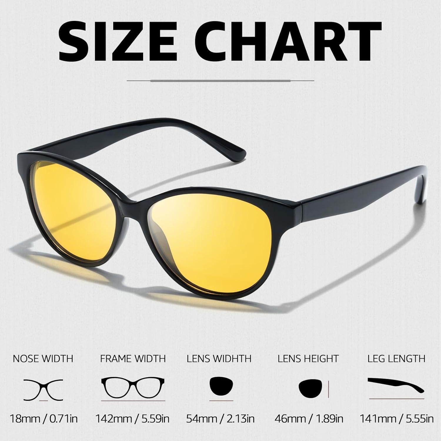 Gafas de Visión Nocturna Myiaur para Mujeres - Polarizadas UV400