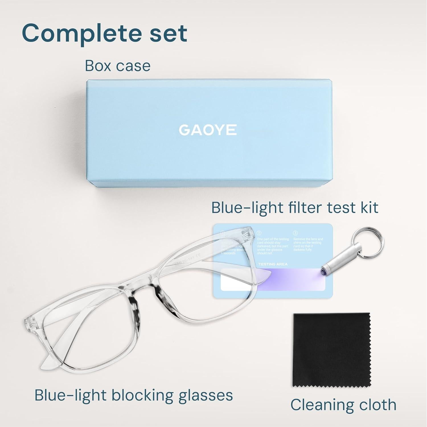 Gafas de luz azul Gaoye UV400 para computadora y juegos