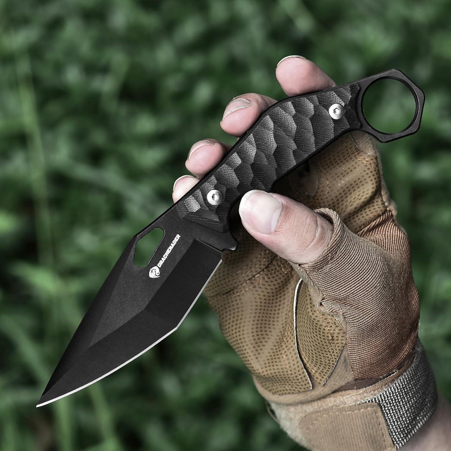 Cuchillo de Supervivencia DRACHENADER SEAL-FULL BLACK 10cm