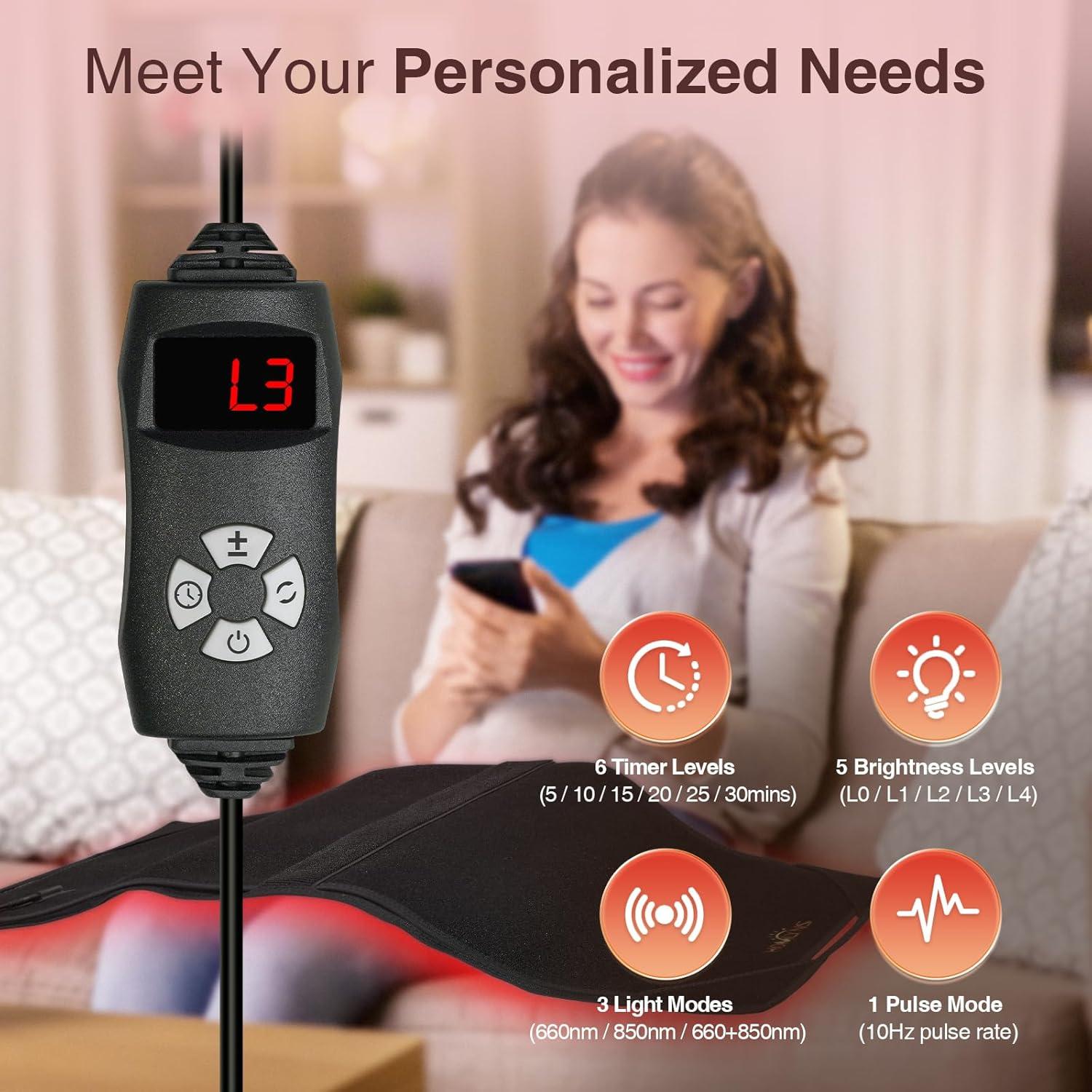 Almohadilla Terapia Luz Roja HOMLYNS 80x30cm 5 Niveles