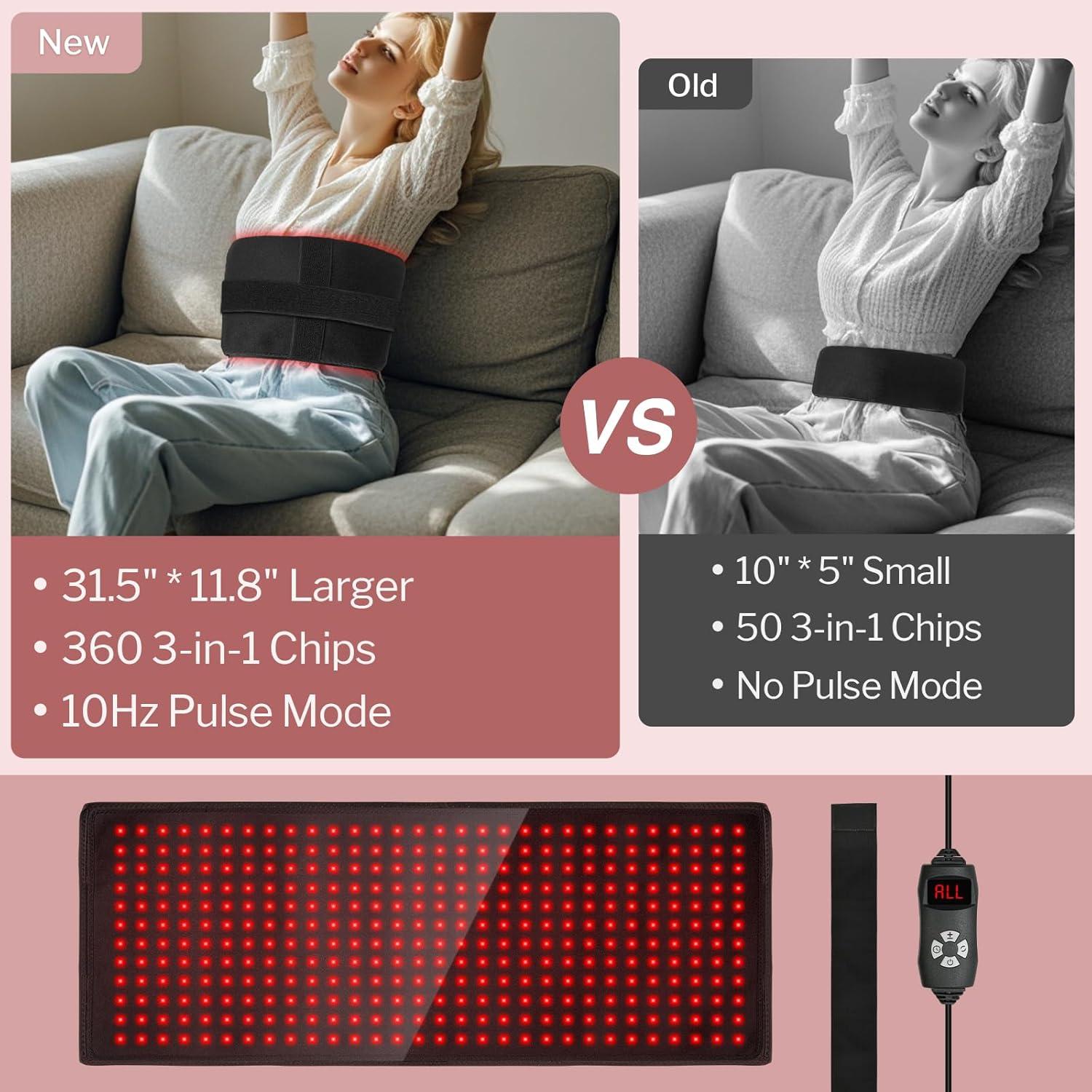 Almohadilla Terapia Luz Roja HOMLYNS 80x30cm 5 Niveles