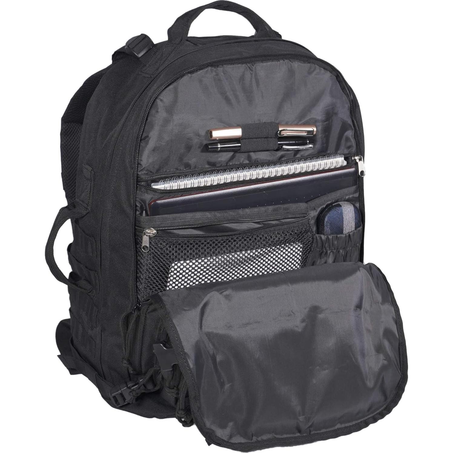 Mochila Táctica Rockland para Laptop 17" Negra Grande
