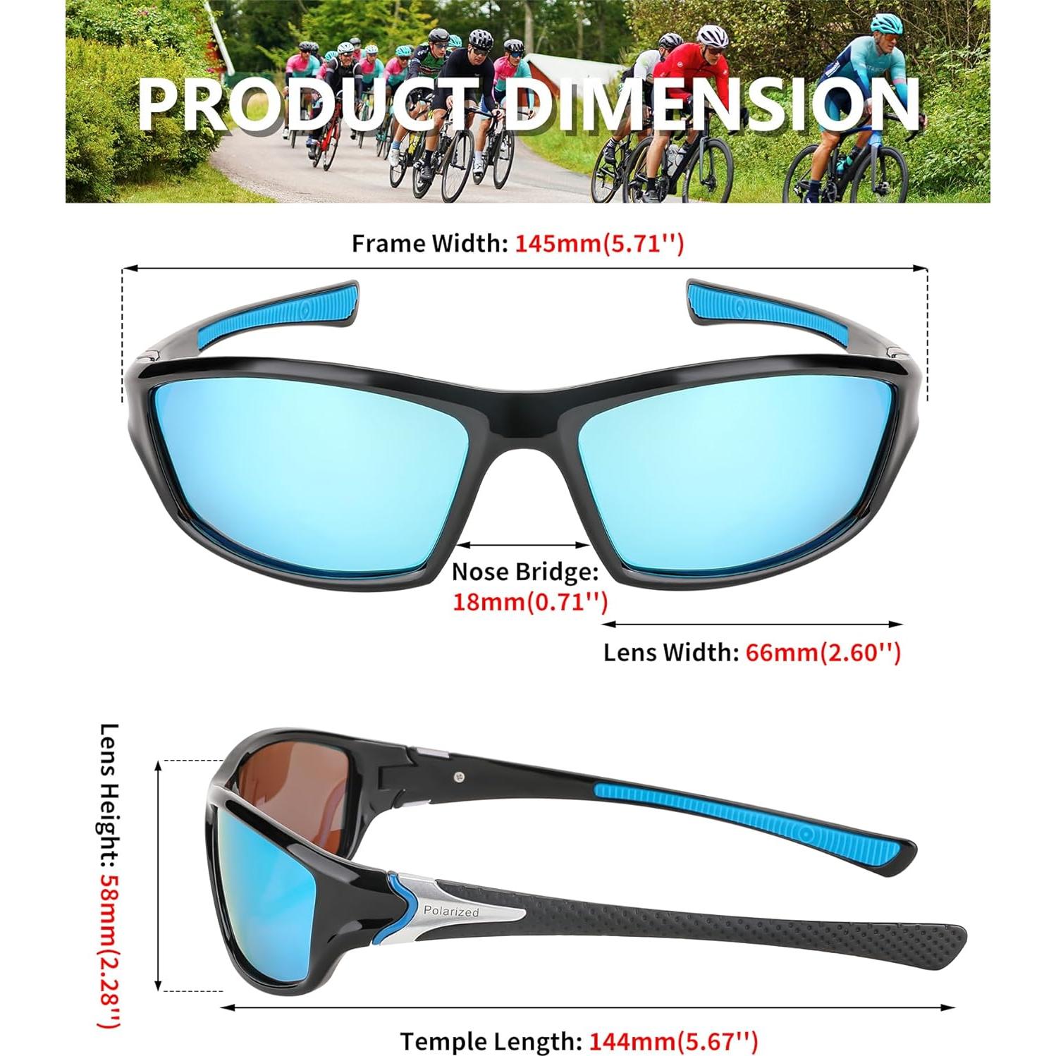 Gafas de Sol Polarizadas FEISEDY para Hombres Lentes Amarillos