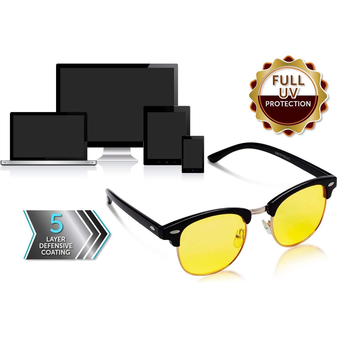 Gafas de Bloqueo de Luz Azul SafetyBlue™ para Alivio Ocular