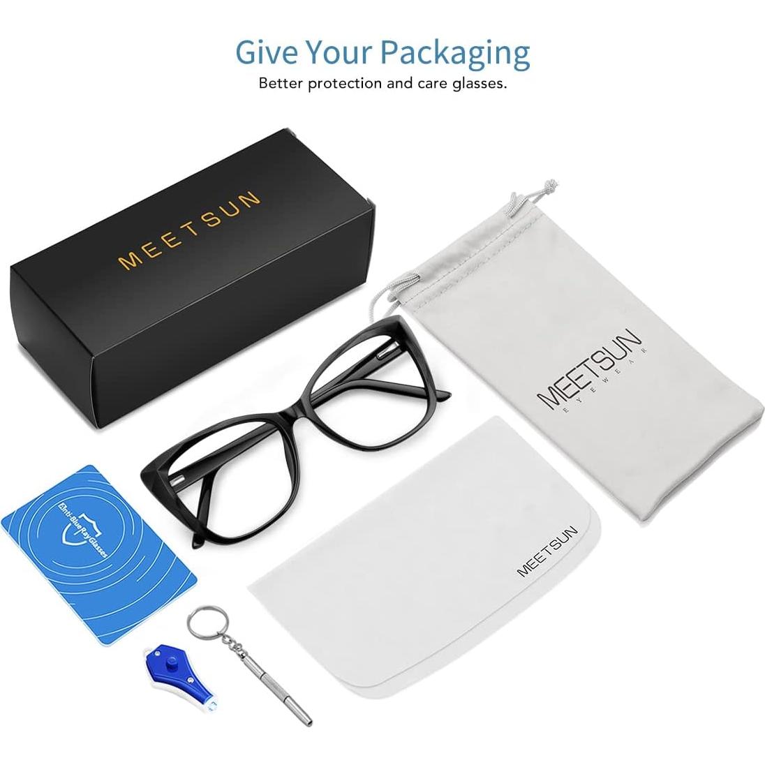 Gafas de Bloqueo de Luz Azul MEETSUN para Mujeres - Anti Fatiga Ocular