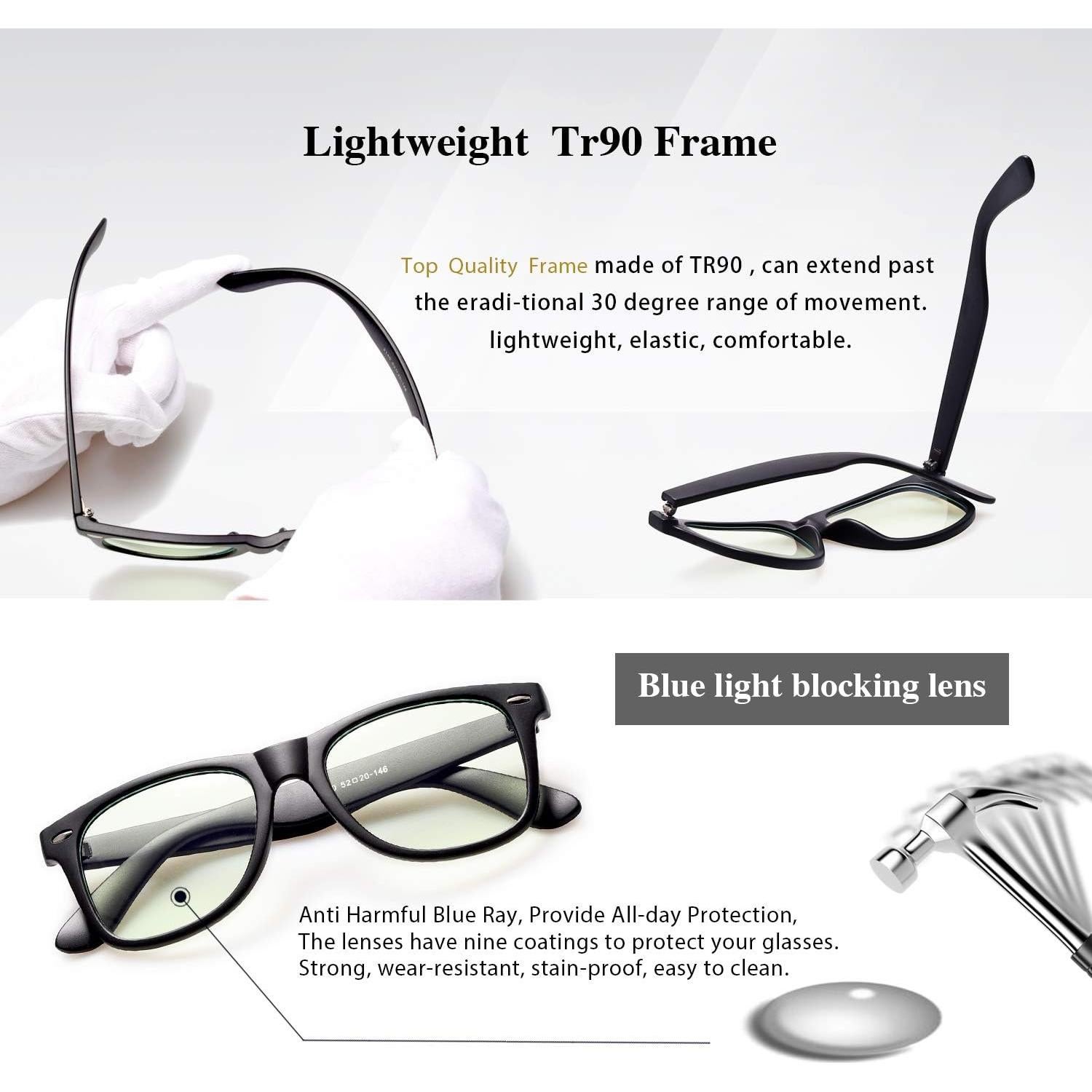 Gafas de Bloqueo de Luz Azul GY Snail para Hombres - Modelo 2140