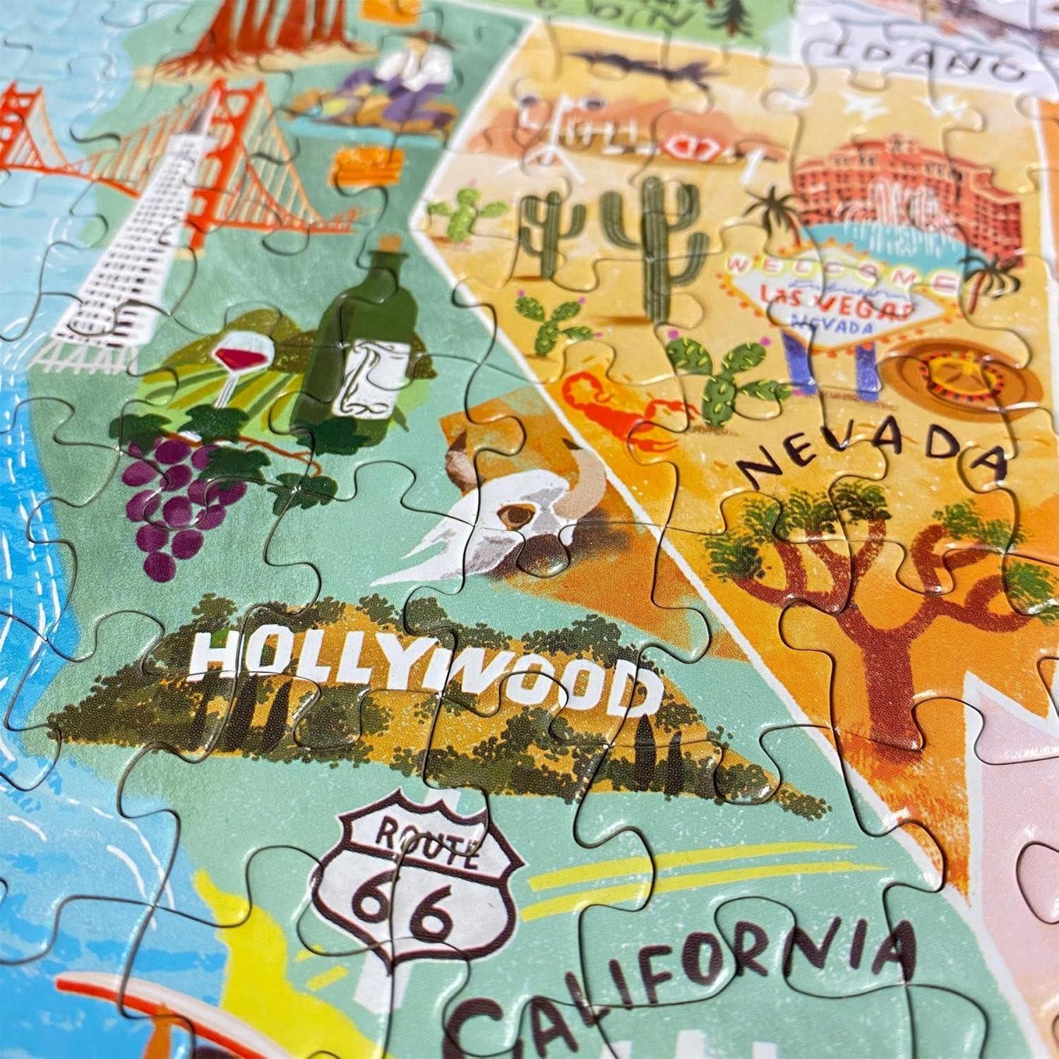 Rompecabezas Mapa de EE. UU. 1000 Piezas Bopster