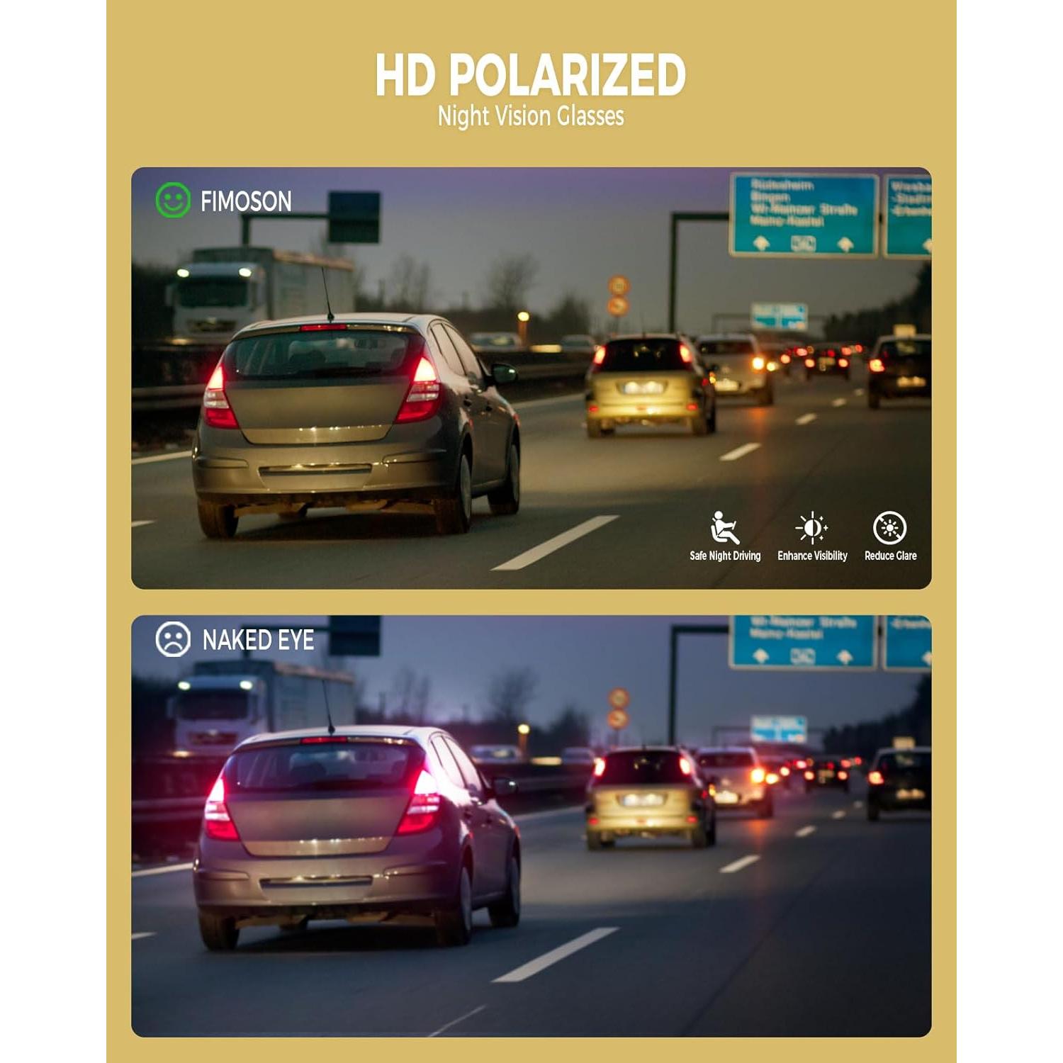 Gafas de Conducción Nocturna FIMOSON Ys013-2 Polarizadas HD