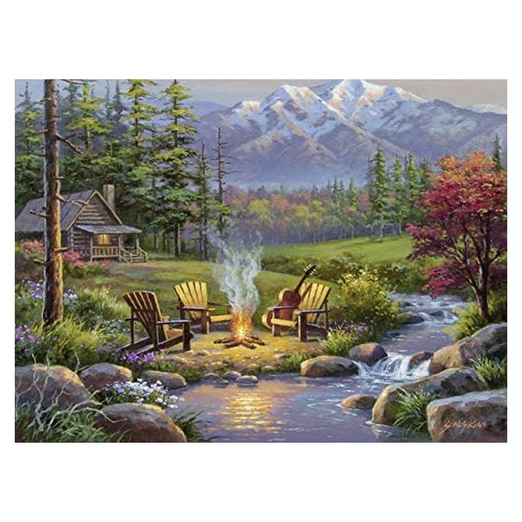 Rompecabezas Ravensburger Sala de Estar Junto al Río 300 Piezas