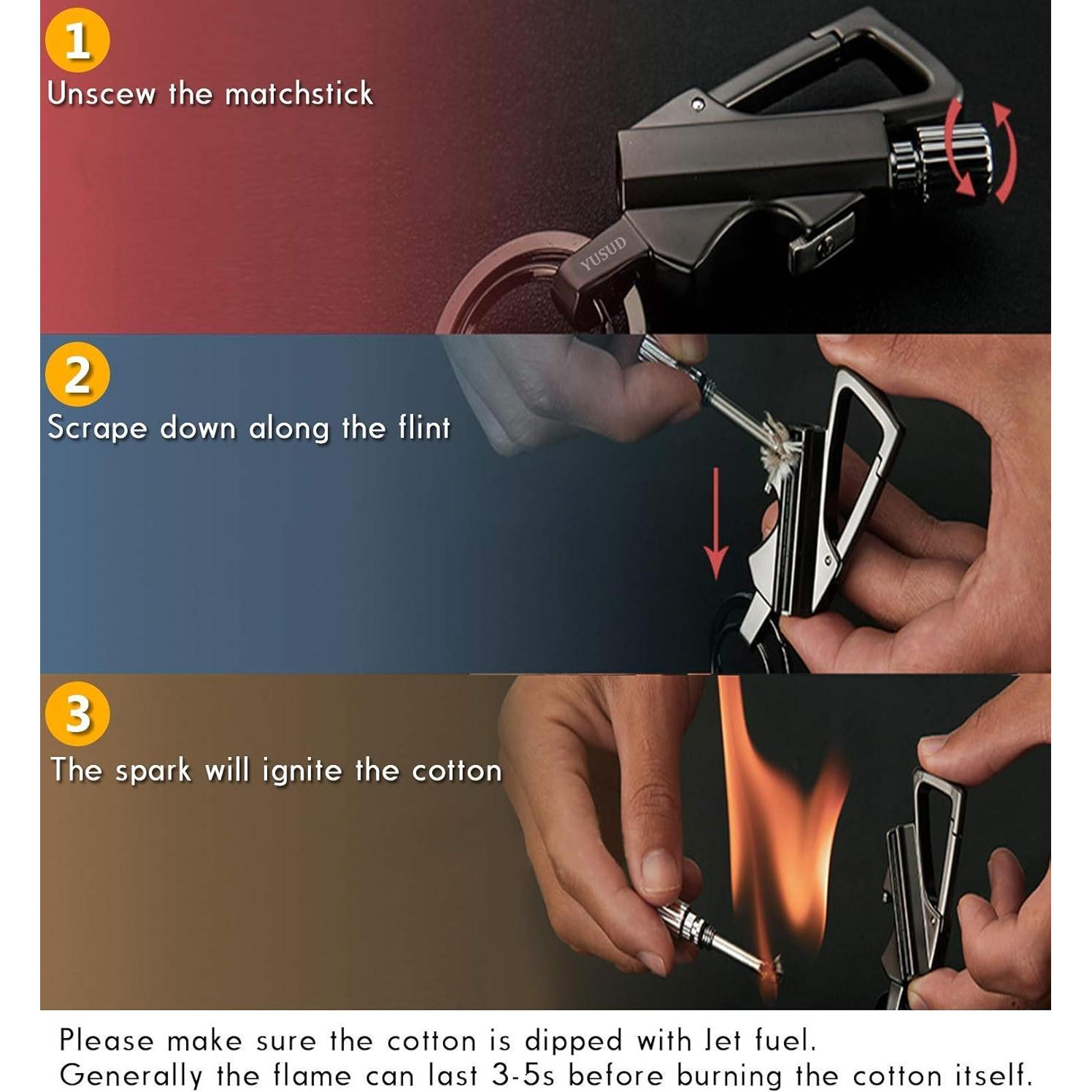 Encendedor Permanente YUSUD con Abrebotellas y Fósforos