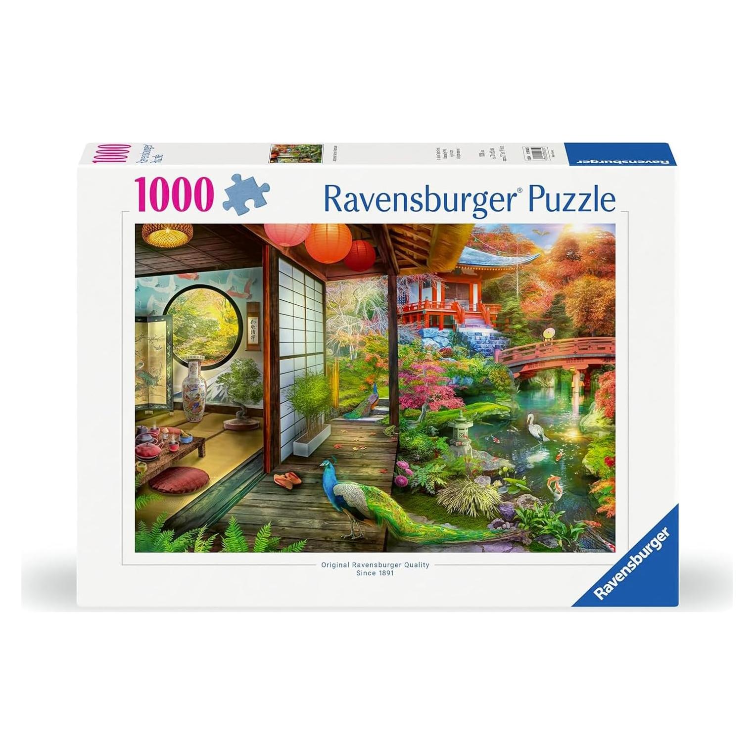 Rompecabezas Ravensburger Casa de Té Jardín Japonés 1000 Piezas