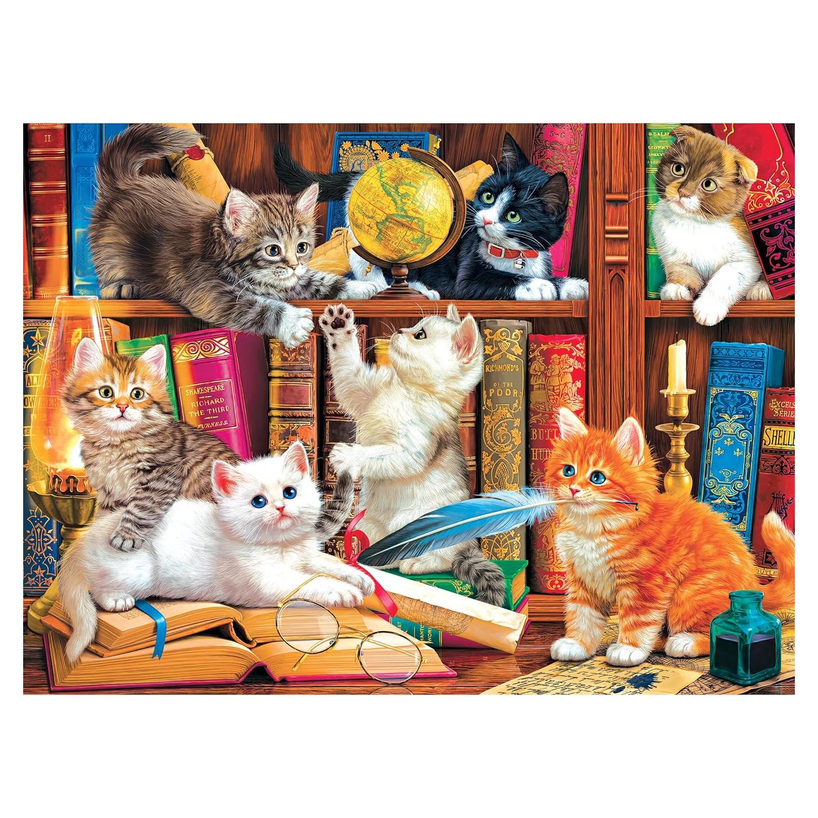 Rompecabezas 750 Piezas Cra-Z-Art Gatos Elegantes Biblioteca