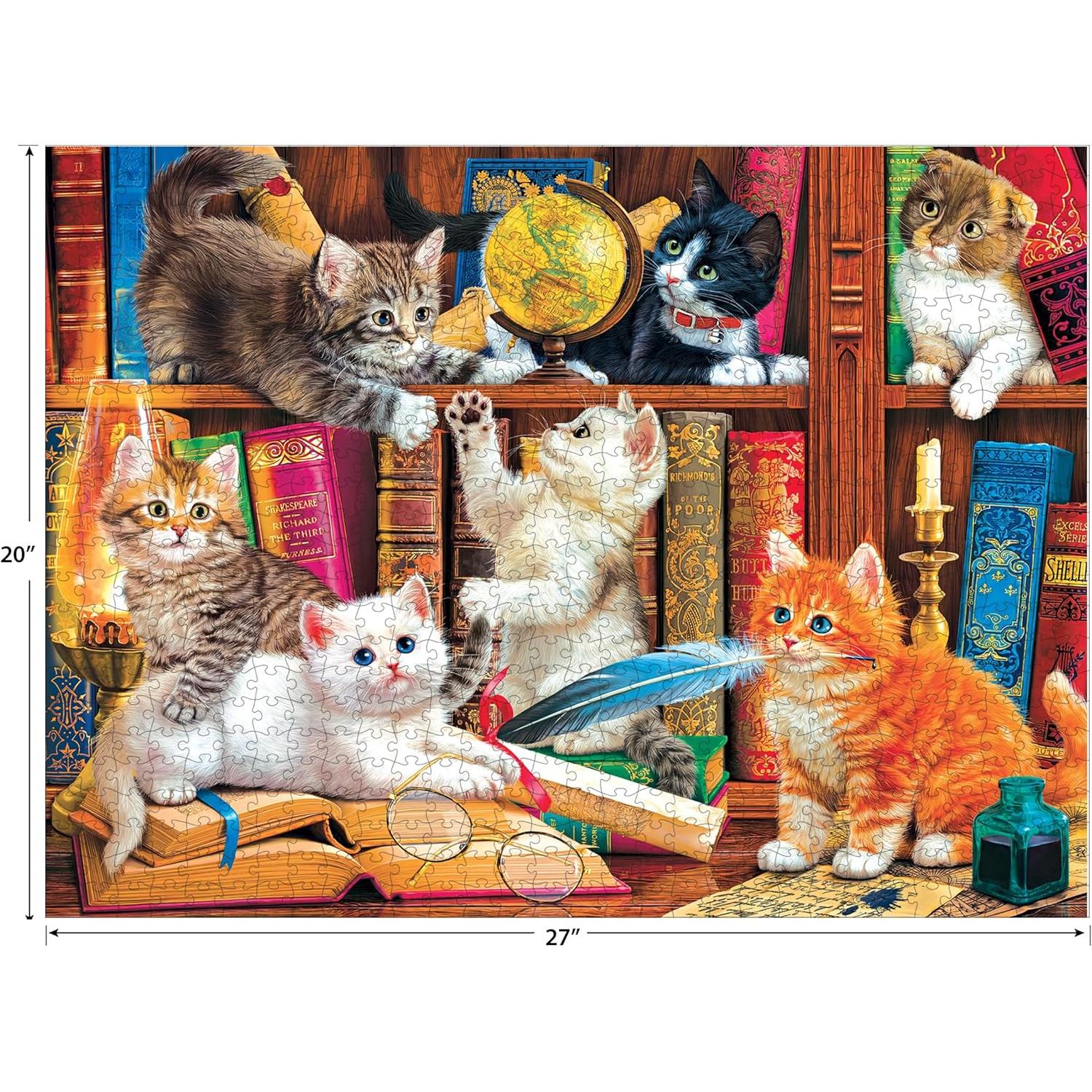 Rompecabezas 750 Piezas Cra-Z-Art Gatos Elegantes Biblioteca