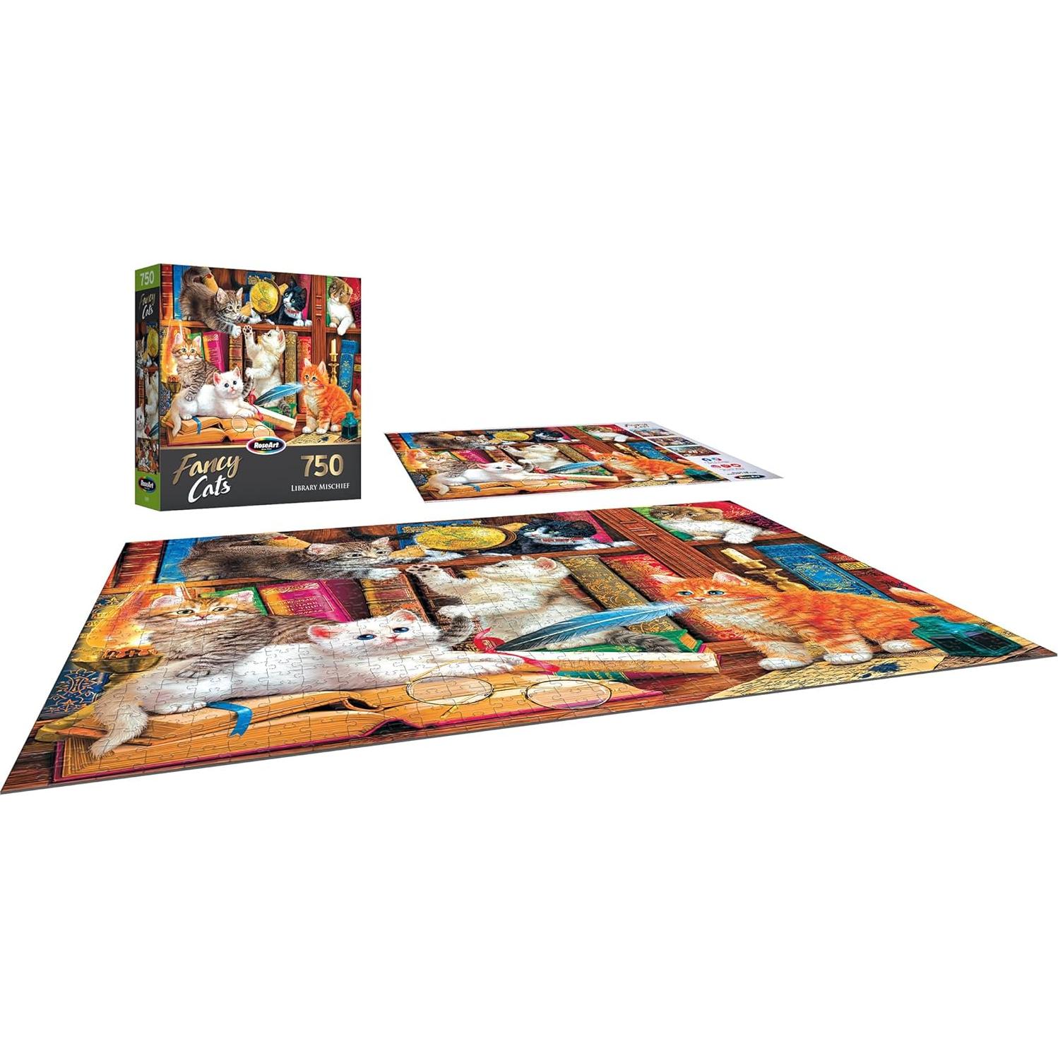 Rompecabezas 750 Piezas Cra-Z-Art Gatos Elegantes Biblioteca