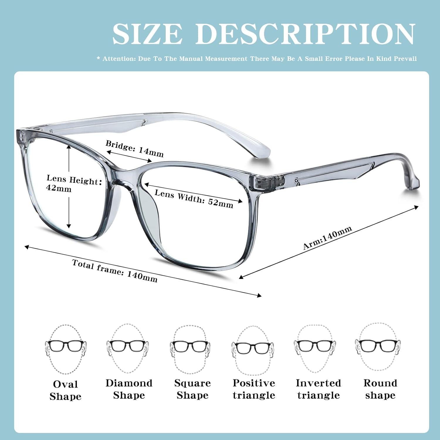 Gafas bloqueadoras de luz azul unisex - Paquete de 3 modelos