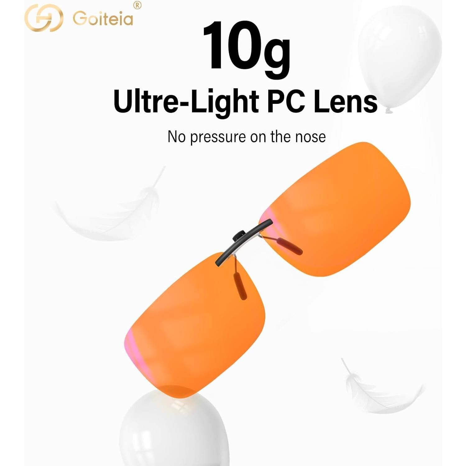 Clip-On Gafas Anti-Luz Azul Goiteia Naranja 99.9% UV400