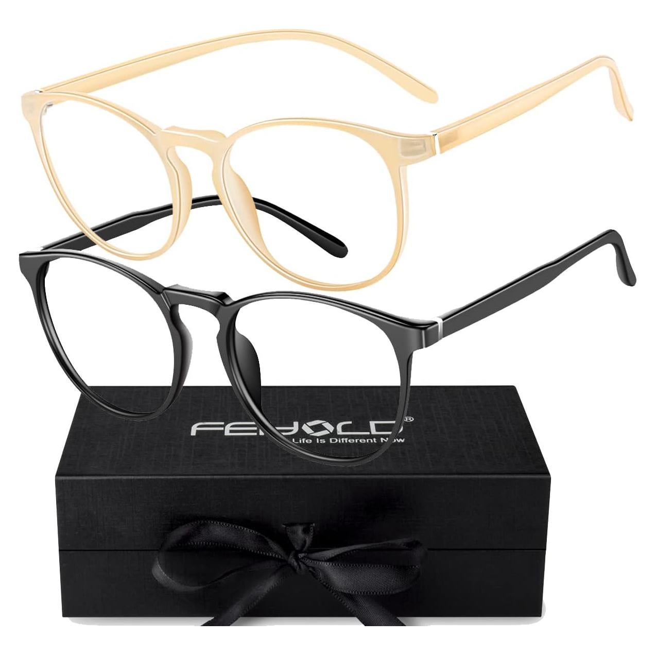 Gafas bloqueadoras luz azul FEIYOLD retro unisex anti-fatiga