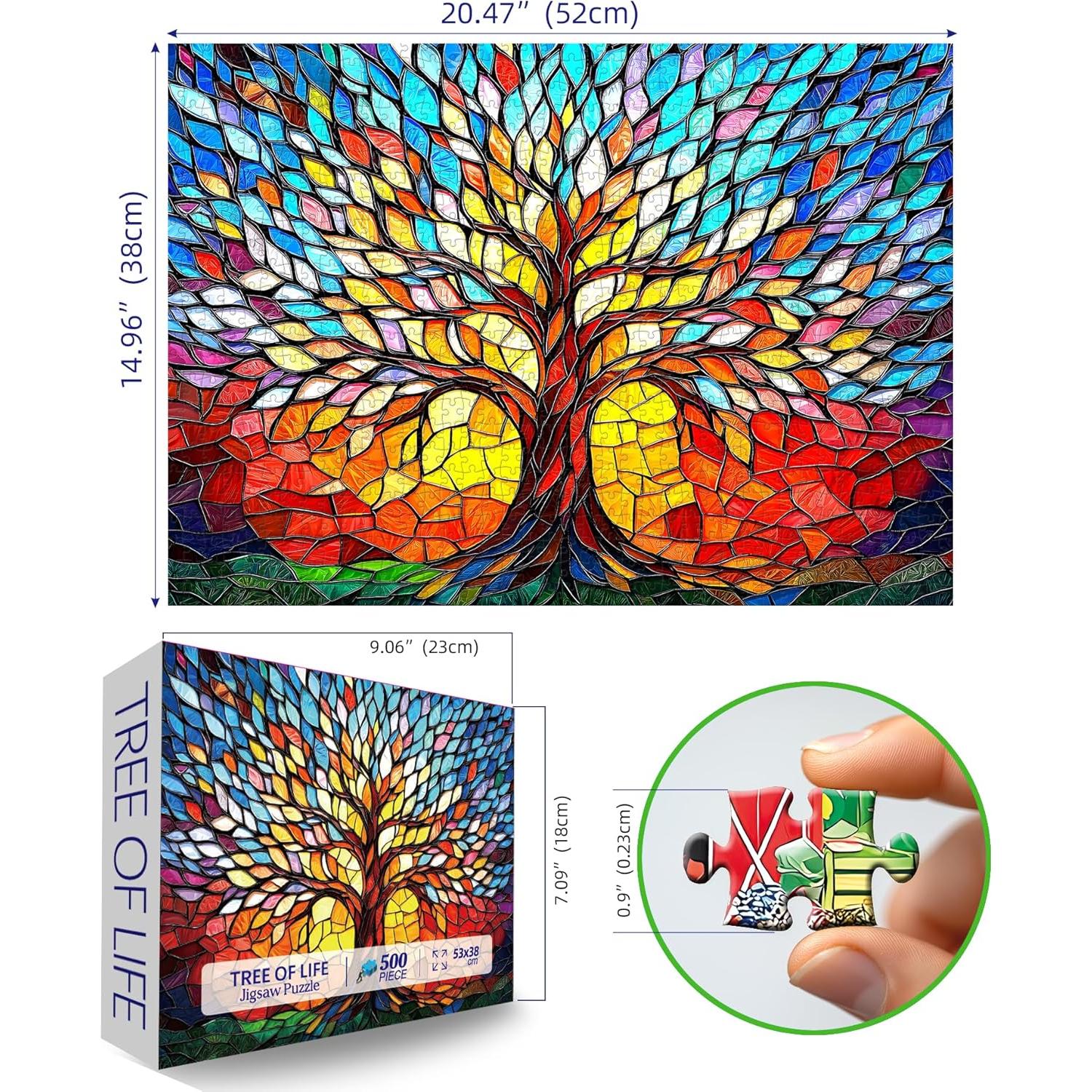 Rompecabezas 500 Piezas JIUJIU Árbol de la Vida Colorido