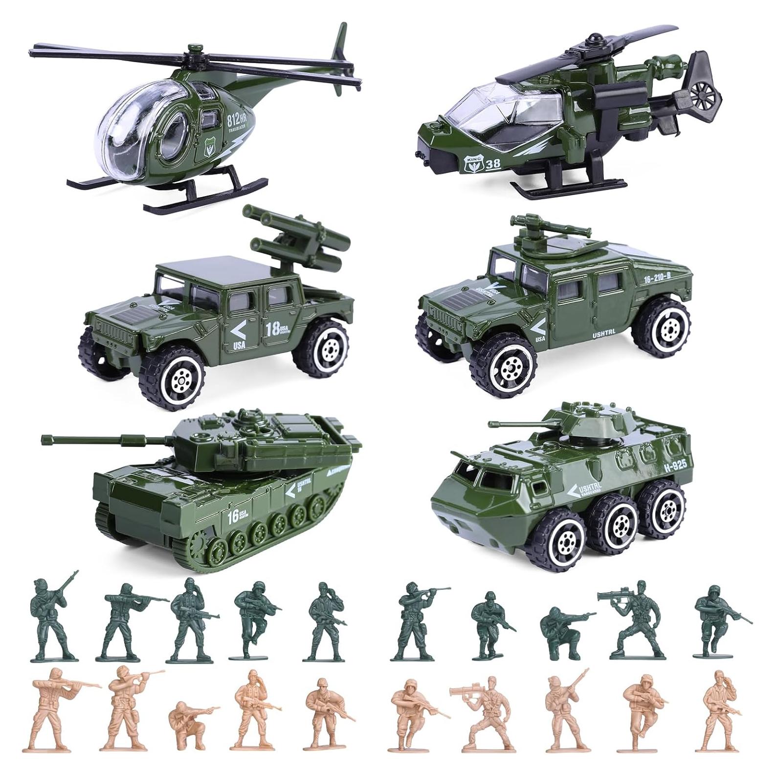 Conjunto de 26 Vehículos Militares CHAXUNTEN y Soldados