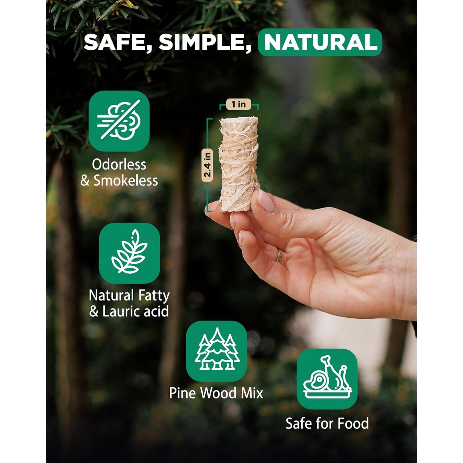 Iniciadores de fuego natural WH 54 pcs - Larga duración