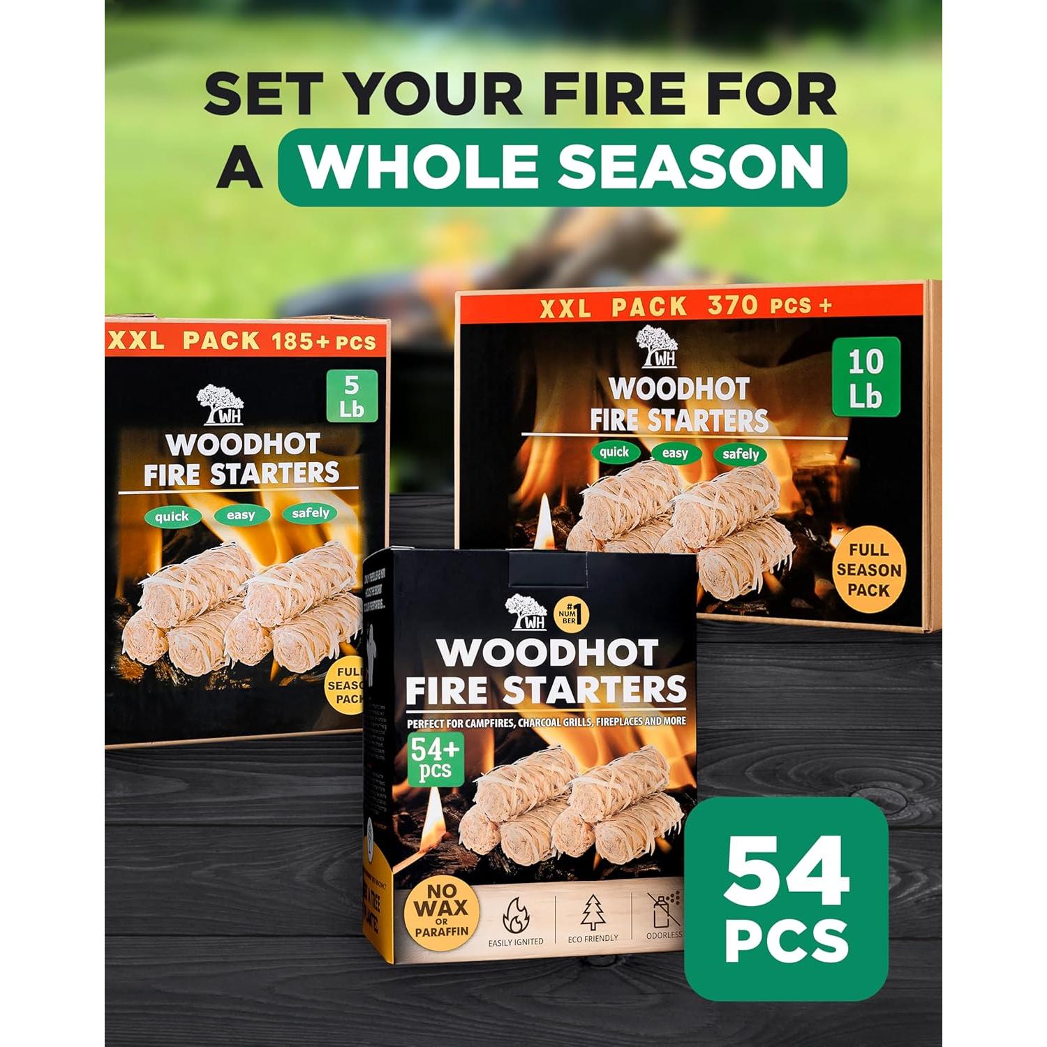 Iniciadores de fuego natural WH 54 pcs - Larga duración