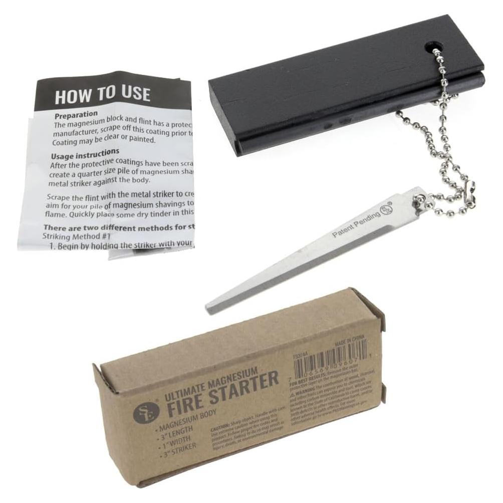 Kit Encendedor Magnesio Impermeable SE FS374 2 en 1 Compacto