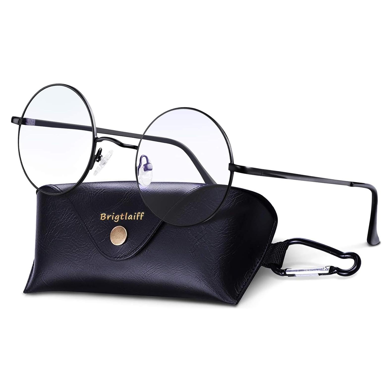 Gafas Redondas Anti Luz Azul Brigtlaiff Unisex con Montura Metal