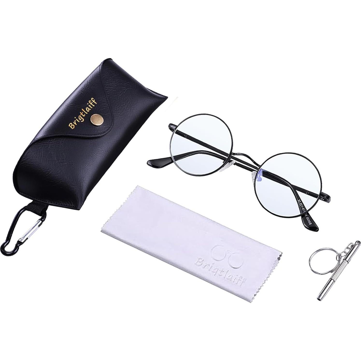 Gafas Redondas Anti Luz Azul Brigtlaiff Unisex con Montura Metal