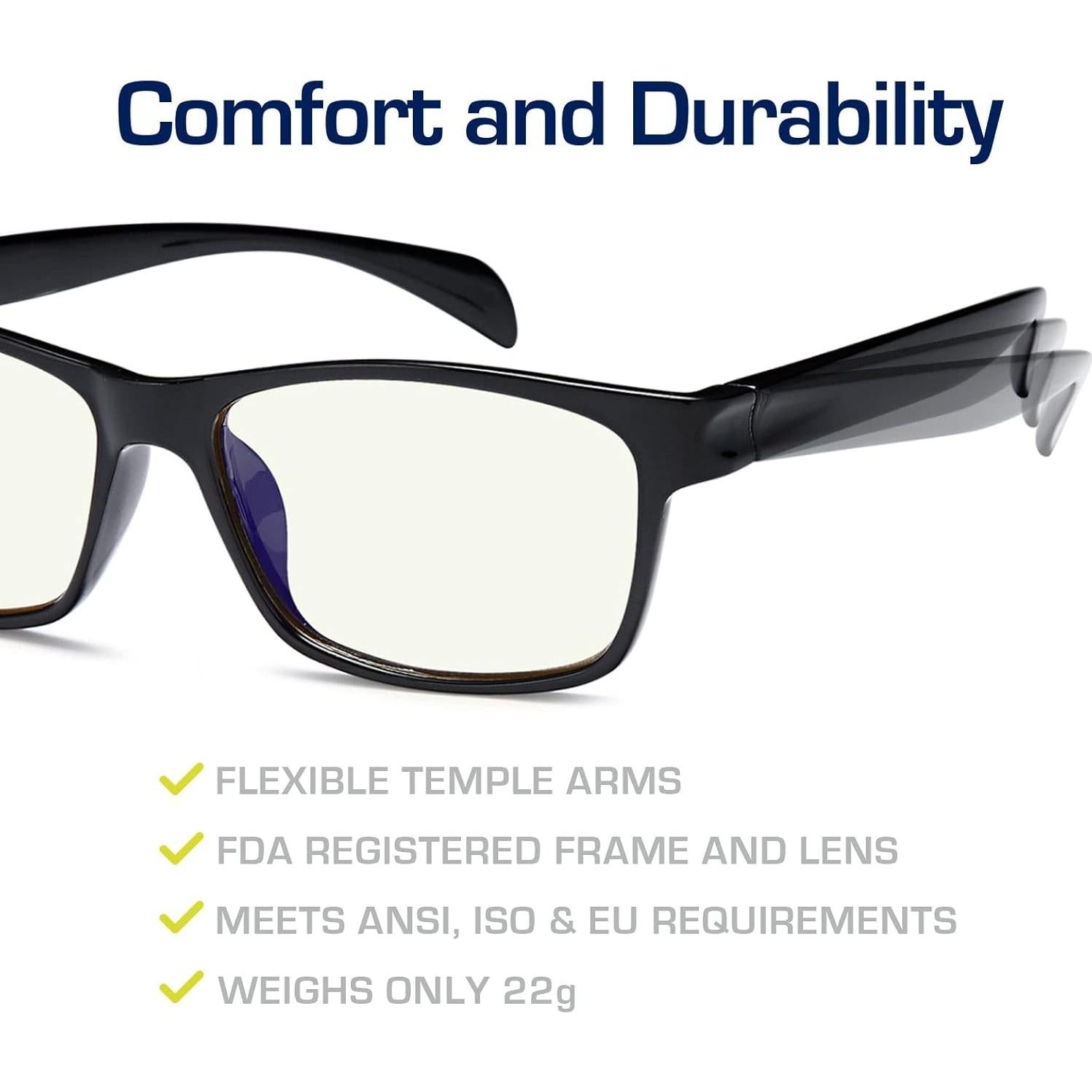 Gafas de lectura y juego Gamma Ray con bloqueo luz azul UV400