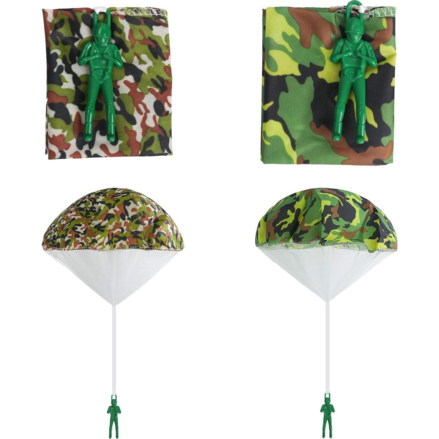 Paquete de 6 Paracaídas Camo Ledorr para Niños 3-10 Años