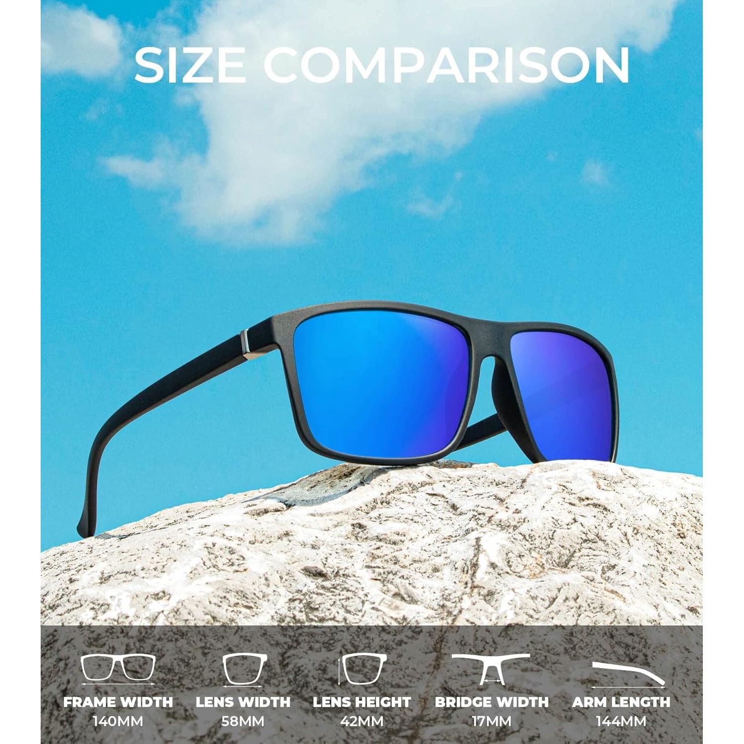 Gafas de Sol Polarizadas KALIYADI Unisex UV 3 Paquetes