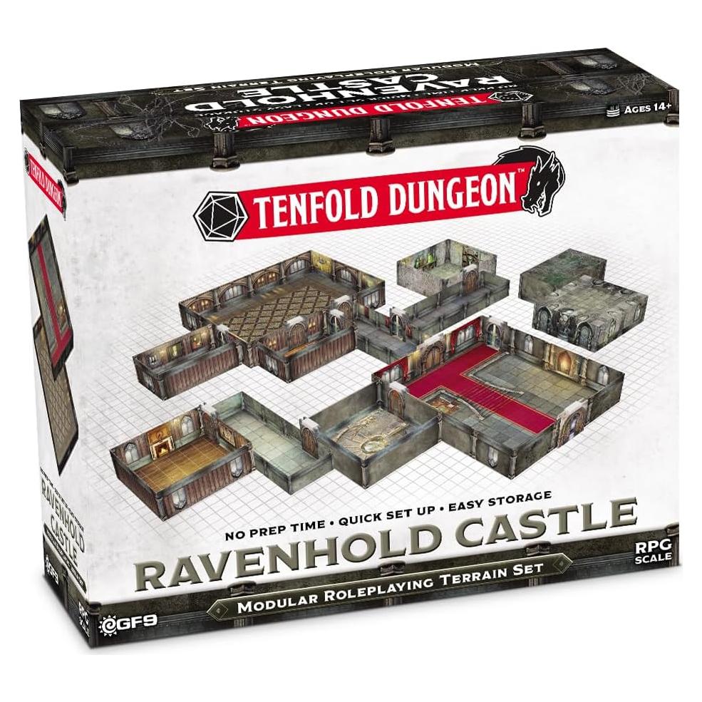 Terreno 3D Gale Force Nine Tenfold Dungeon Castillo