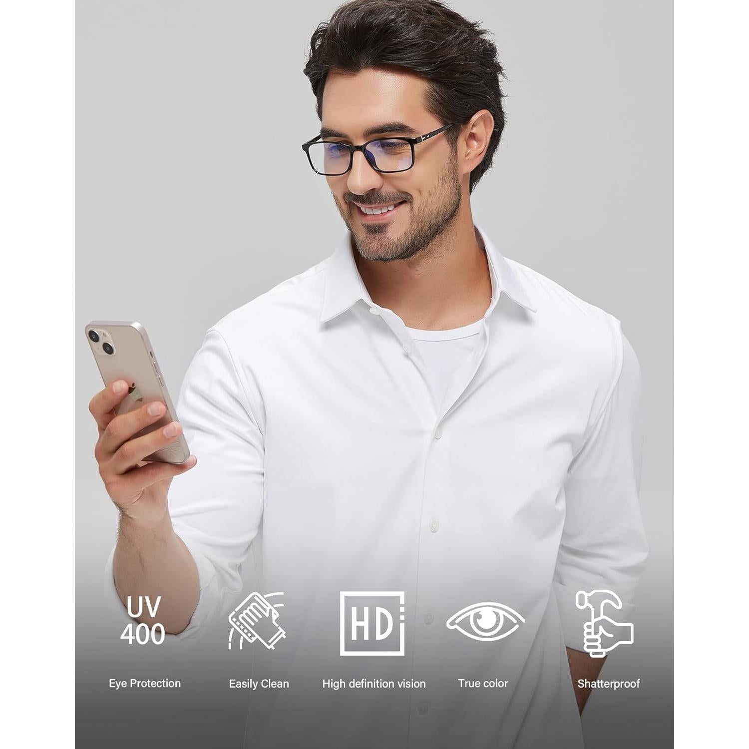 Gafas de Bloqueo de Luz Azul ANRRI Unisex Montura Ligera