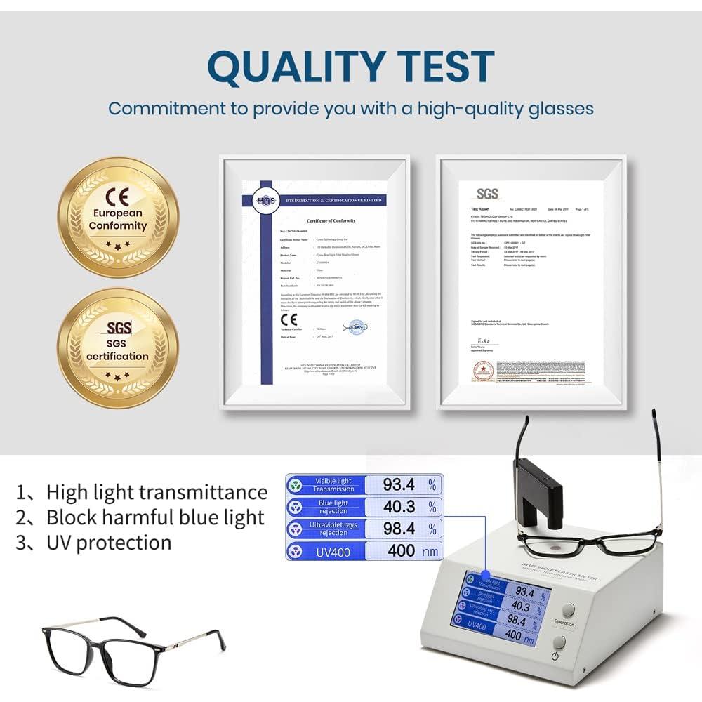 Gafas de bloqueo de luz azul Cyxus TR90 unisex UV400