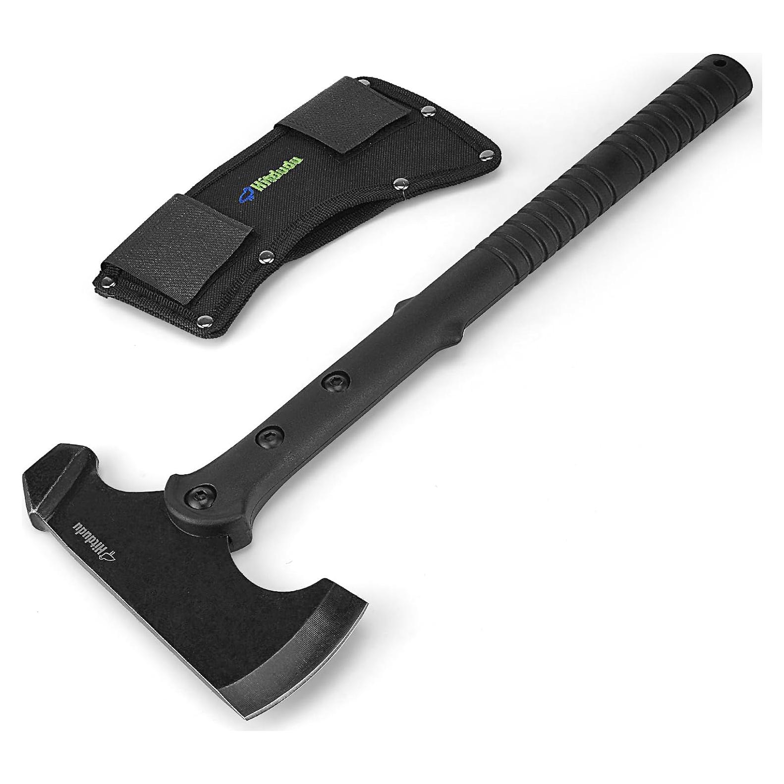 Hacha de Camping Hitdudu 39.9 cm con Funda de Nylon