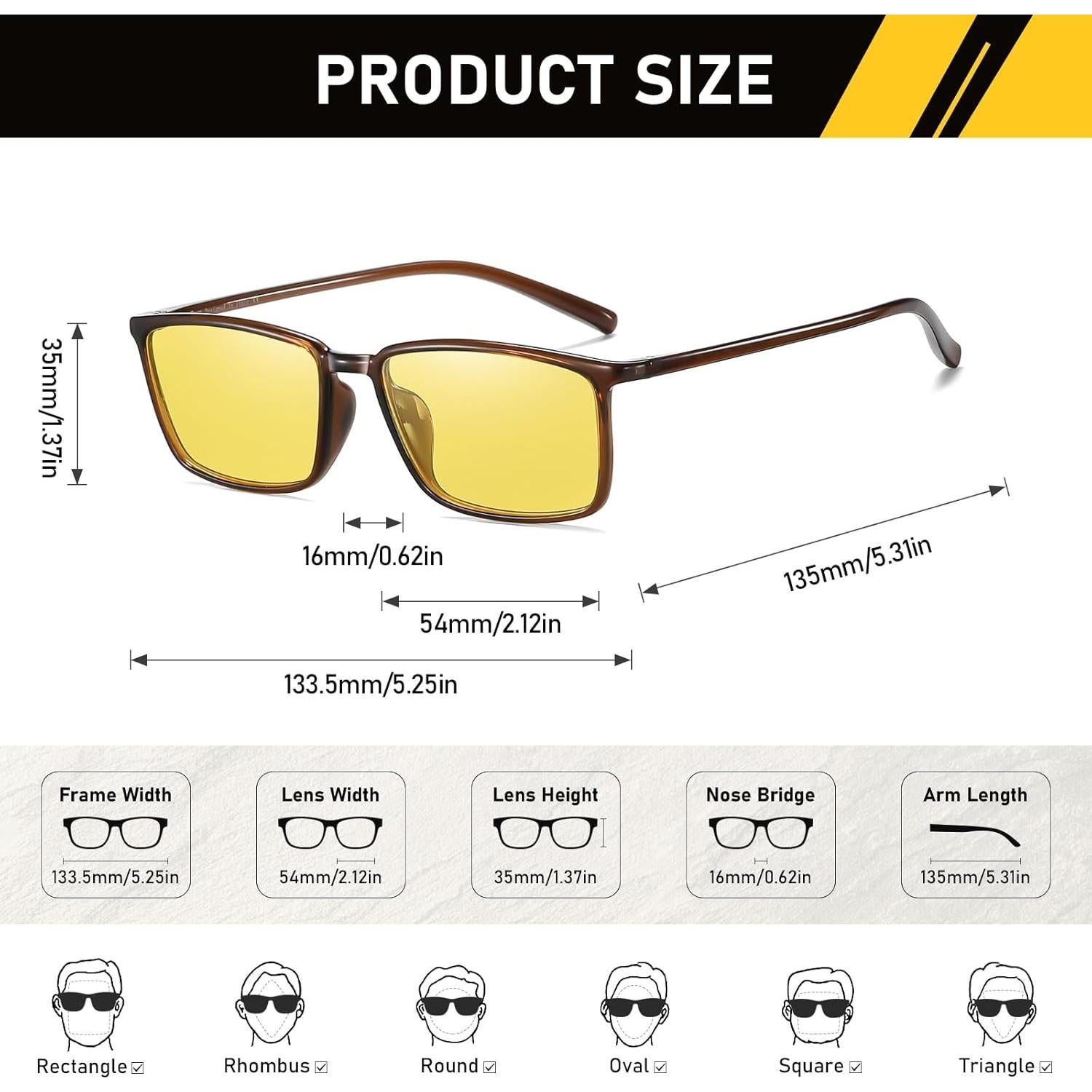 Gafas de Visión Nocturna DUCO TR90 Antirreflejo Polarizadas