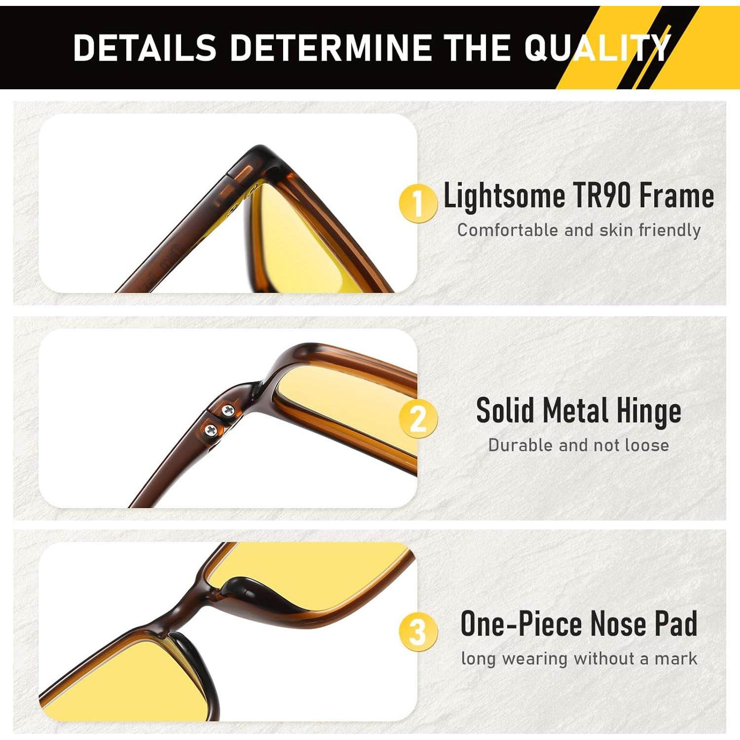 Gafas de Visión Nocturna DUCO TR90 Antirreflejo Polarizadas